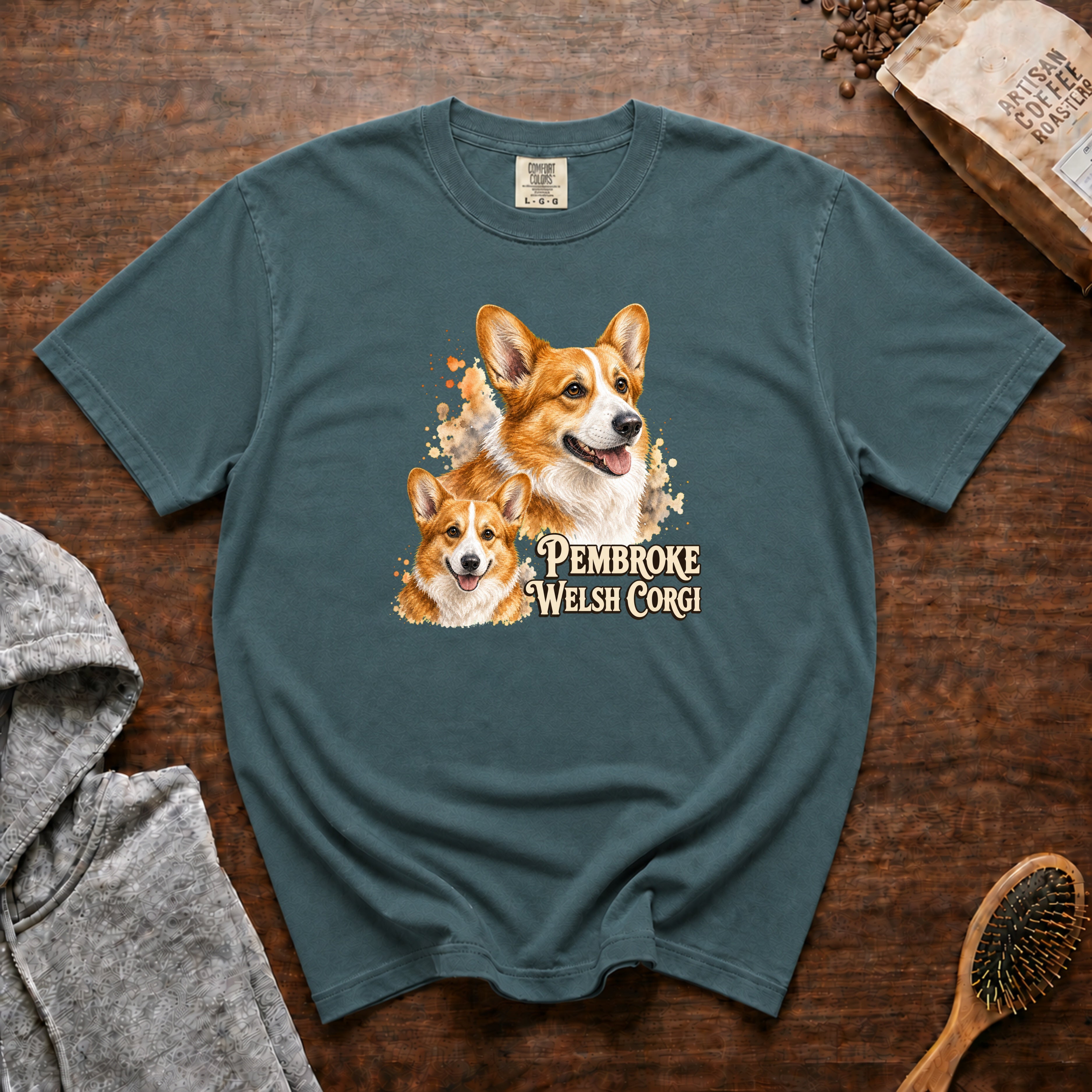 Pembroke Welsh Corgi T-Shirt — Blue Spruce