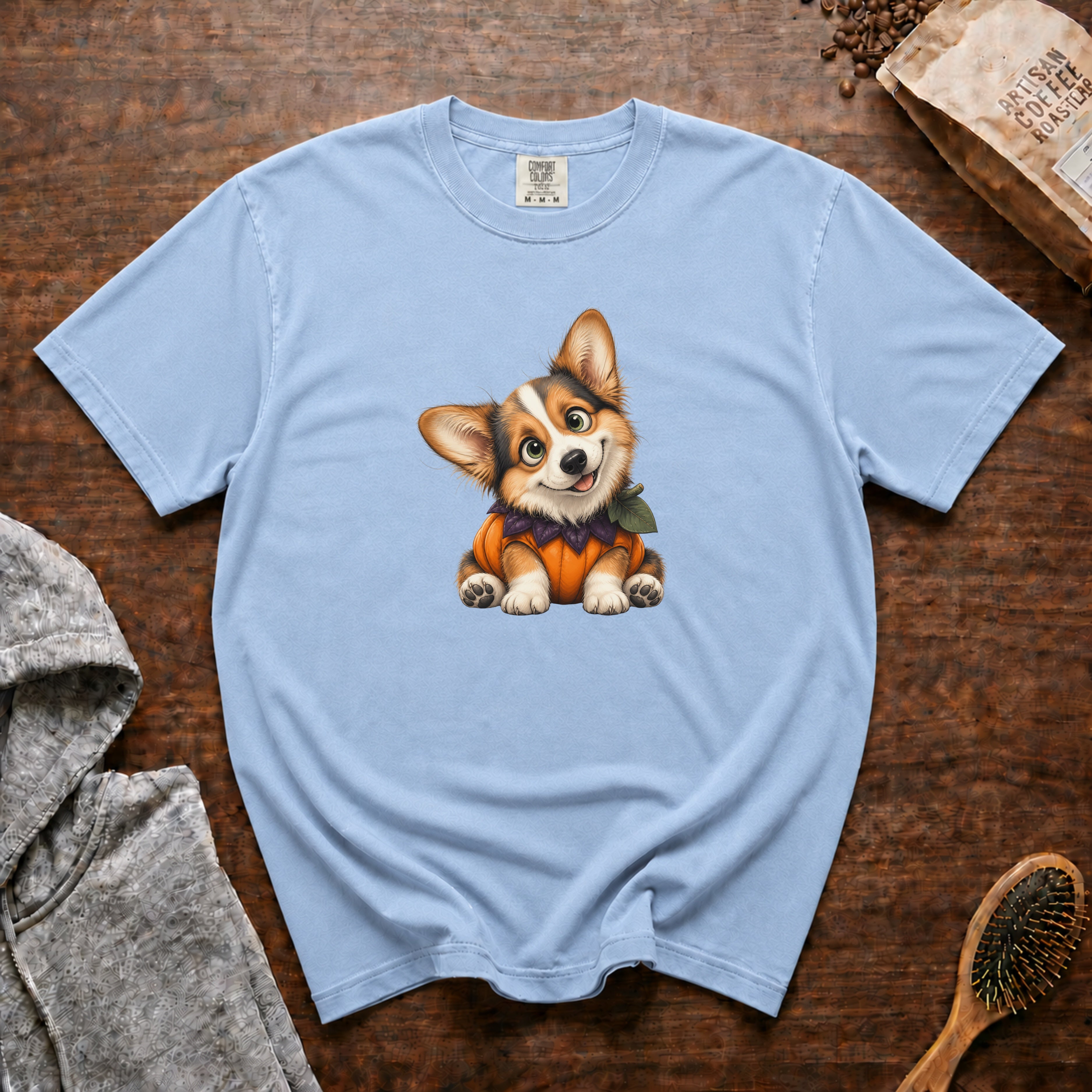Pembroke Welsh Corgi T-Shirt — Chambray