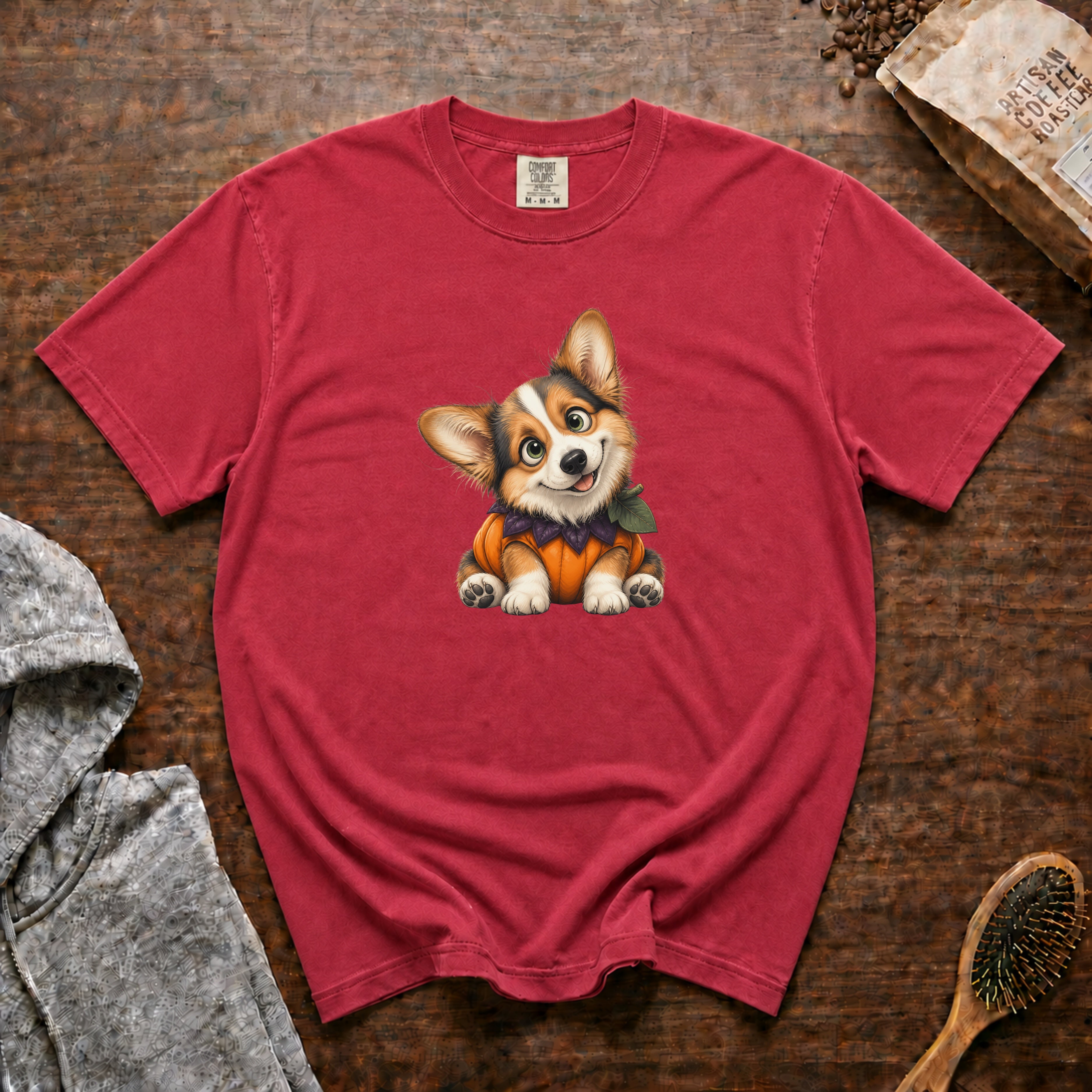 Pembroke Welsh Corgi T-Shirt — Crimson