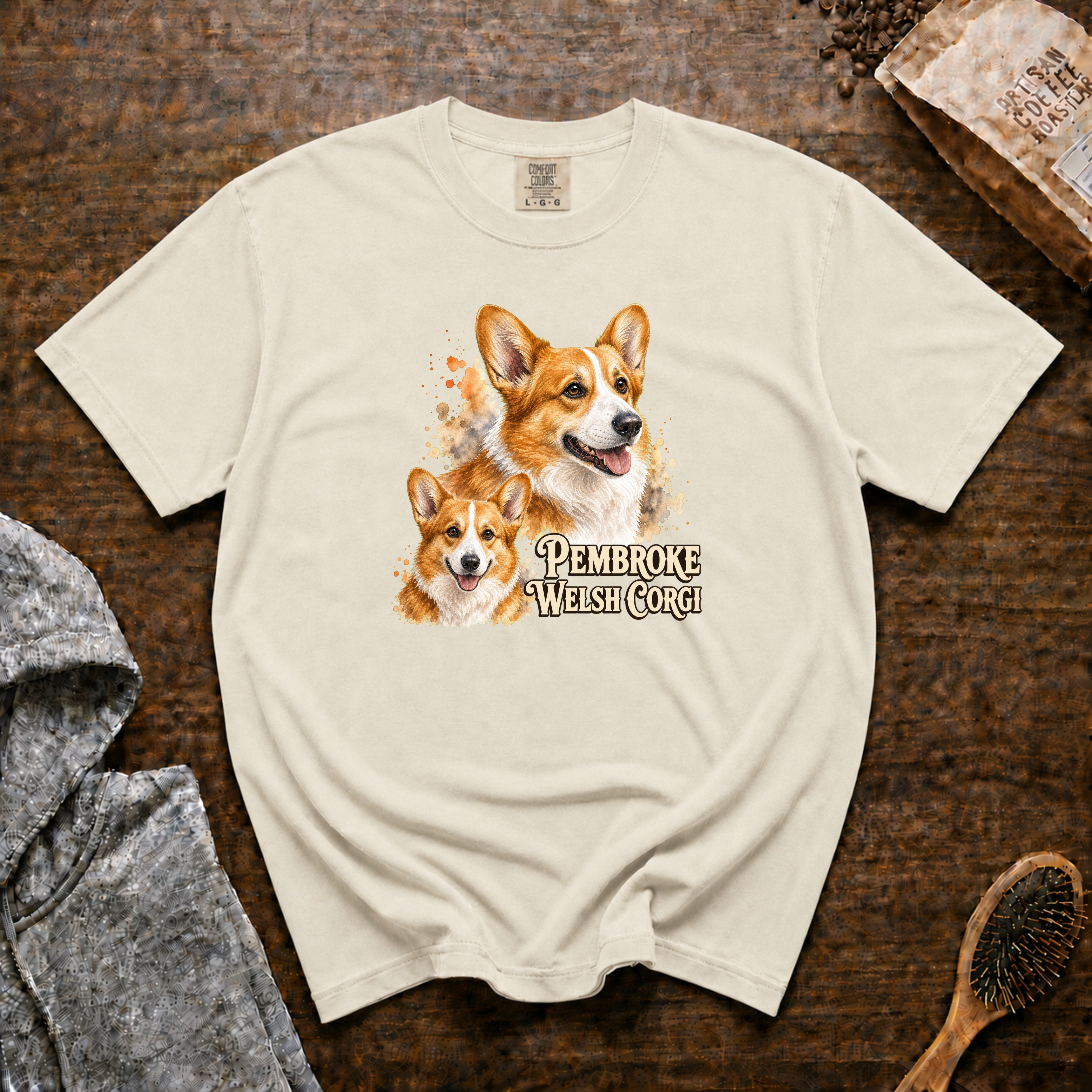 Pembroke Welsh Corgi T-Shirt — Ivory