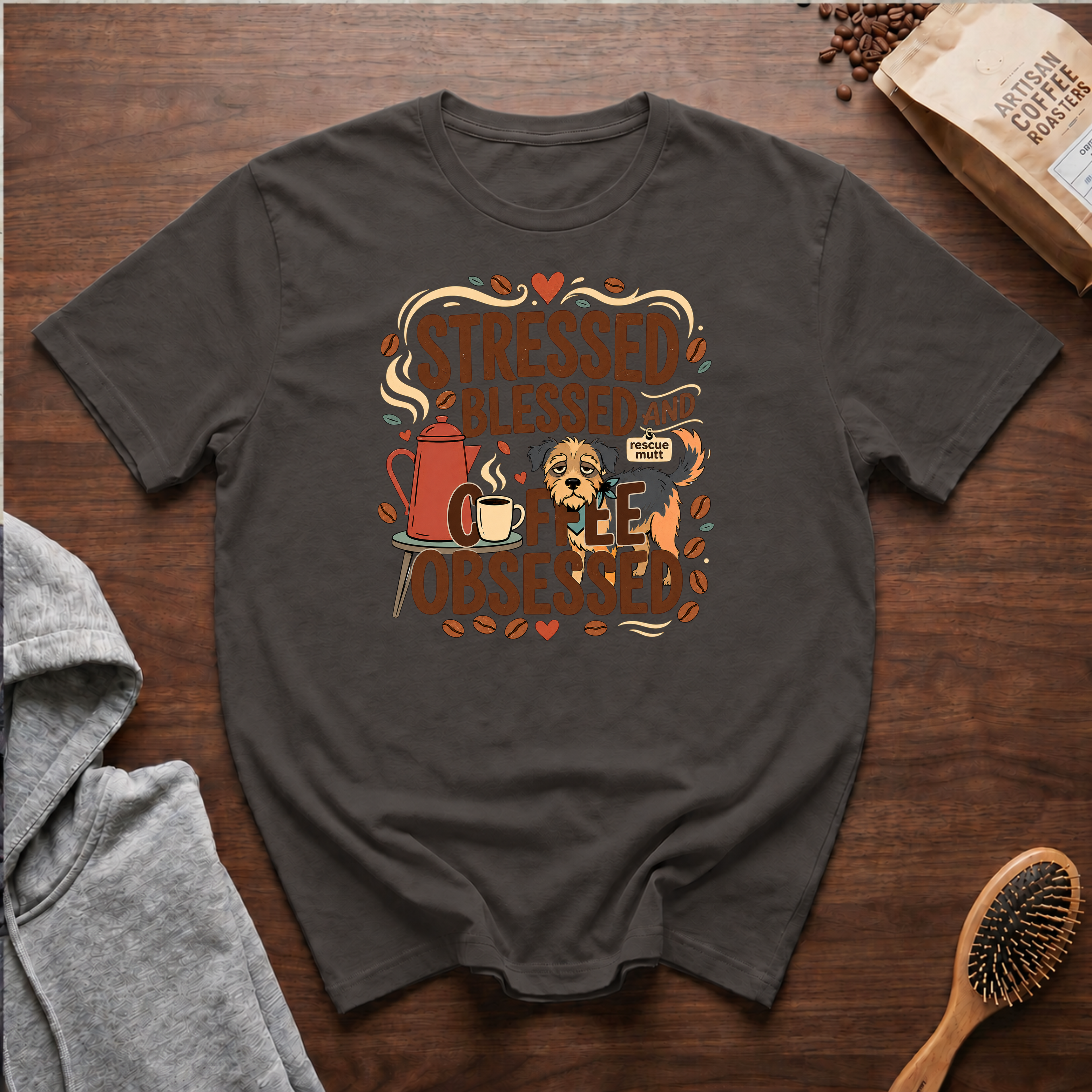 Stressed Blessed and Coffee Obsessed T-Shirt