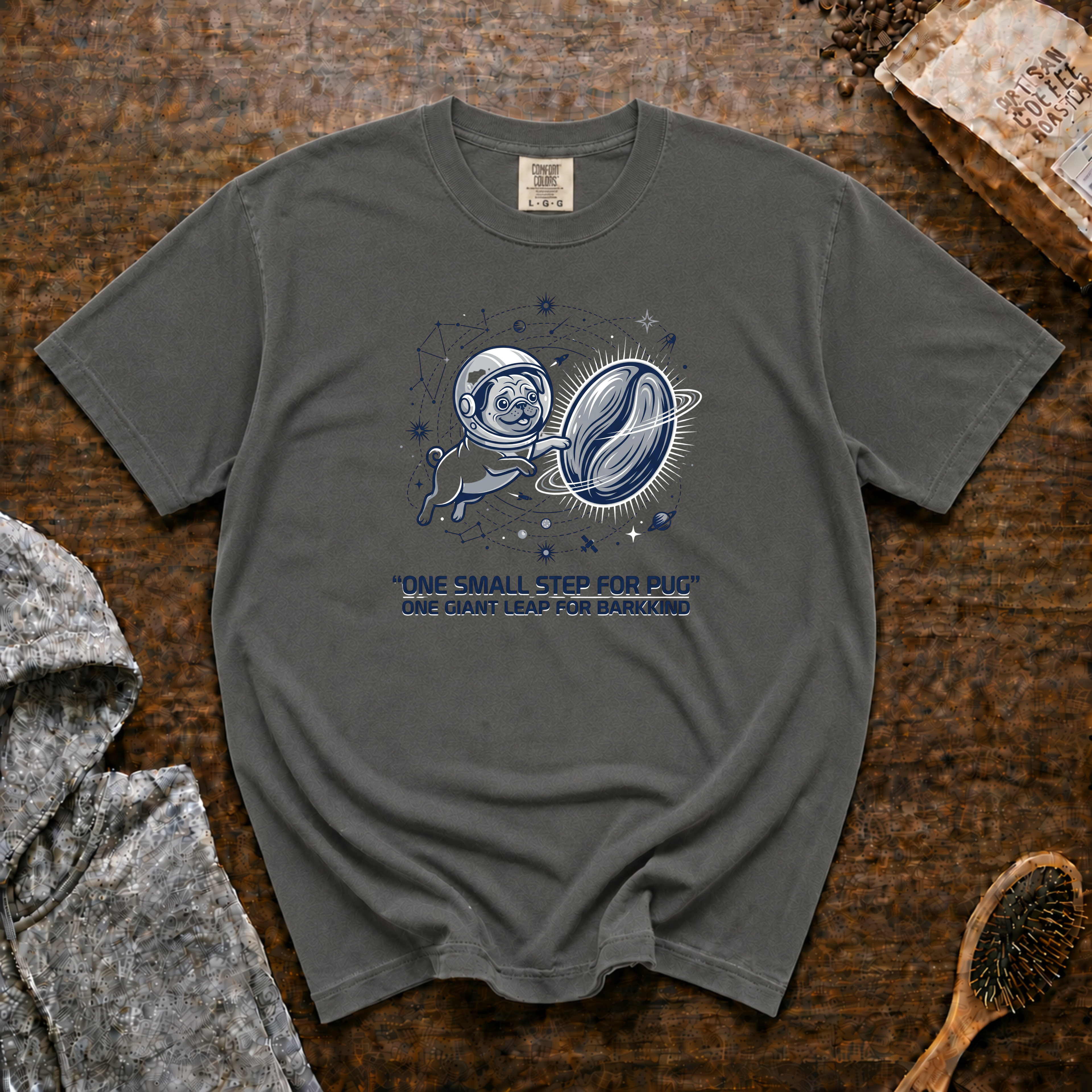 One Small Step For Pug T-Shirt | Funny Pug Dog Lover Tee
