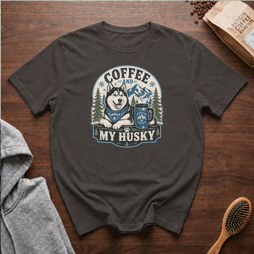 Coffee and My Husky T-Shirt