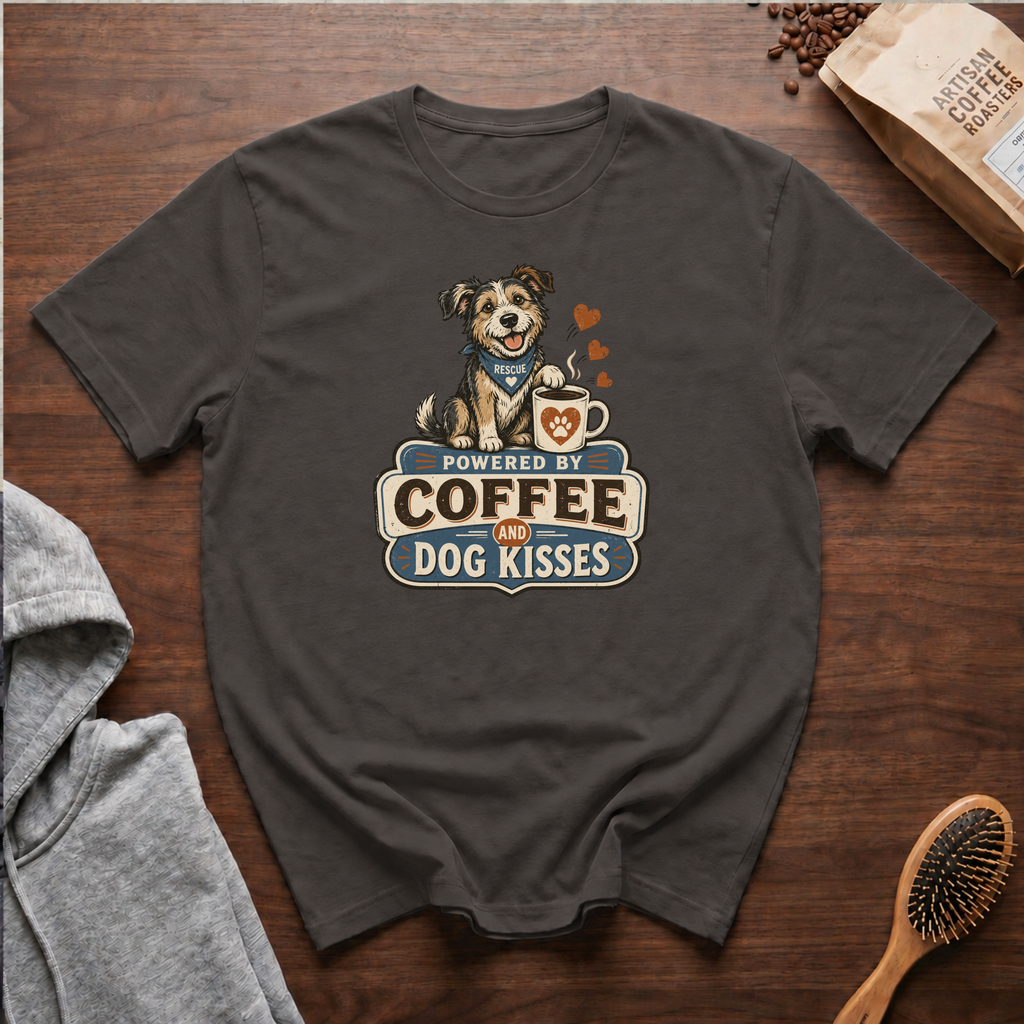 Powered by Coffee and Dog Kisses T-Shirt