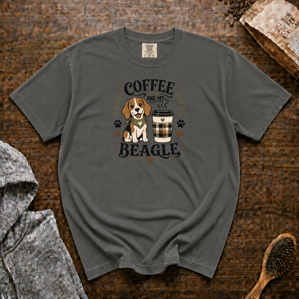 Coffee And My Beagle T-Shirt | Beagle Dog Lover Coffee Tee