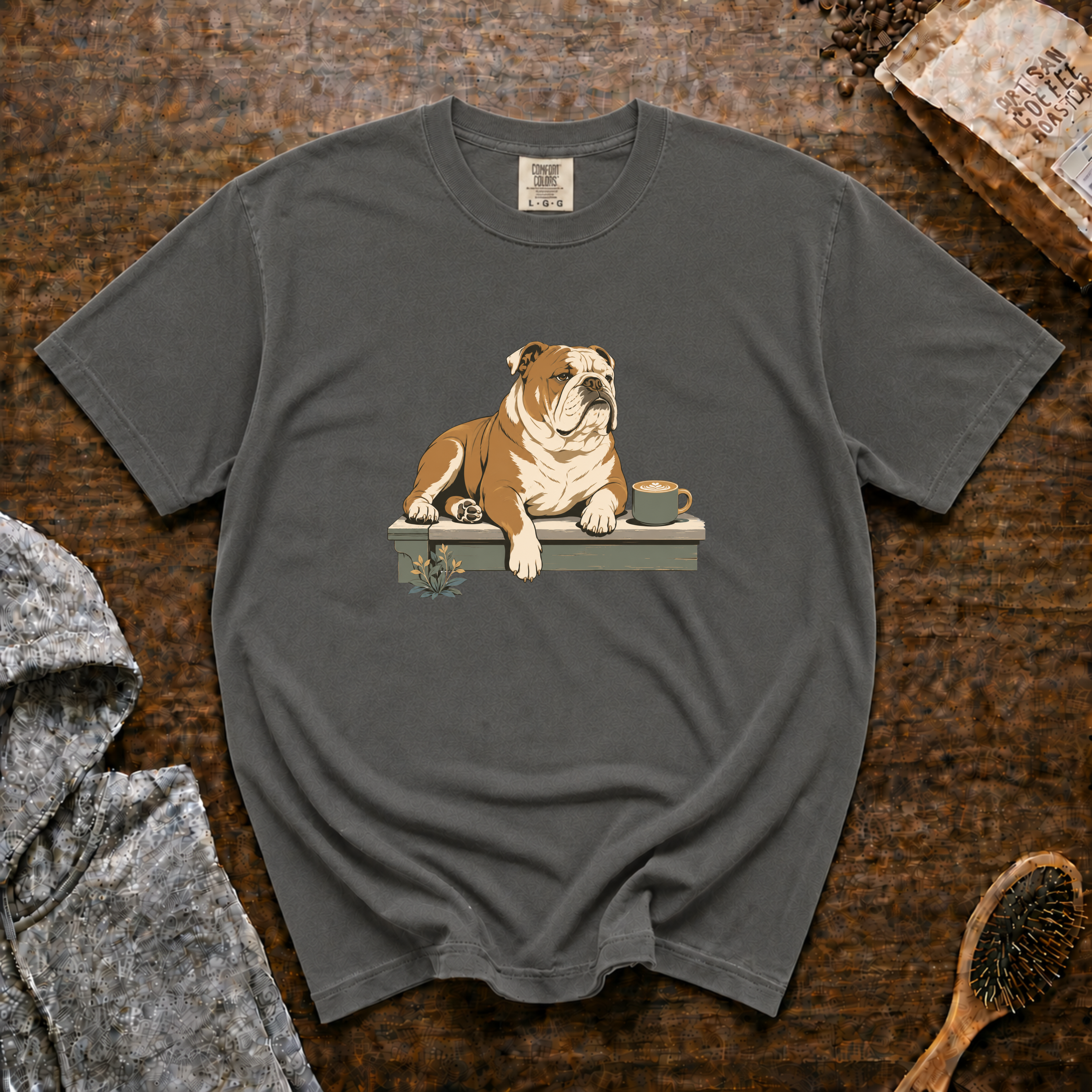 Bulldog Slow Sip House Roast T-Shirt | Bulldog Coffee Tee