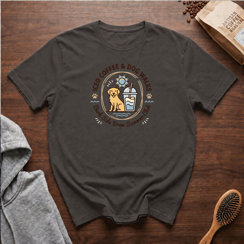 Iced Coffee and Dog Walks T-Shirt