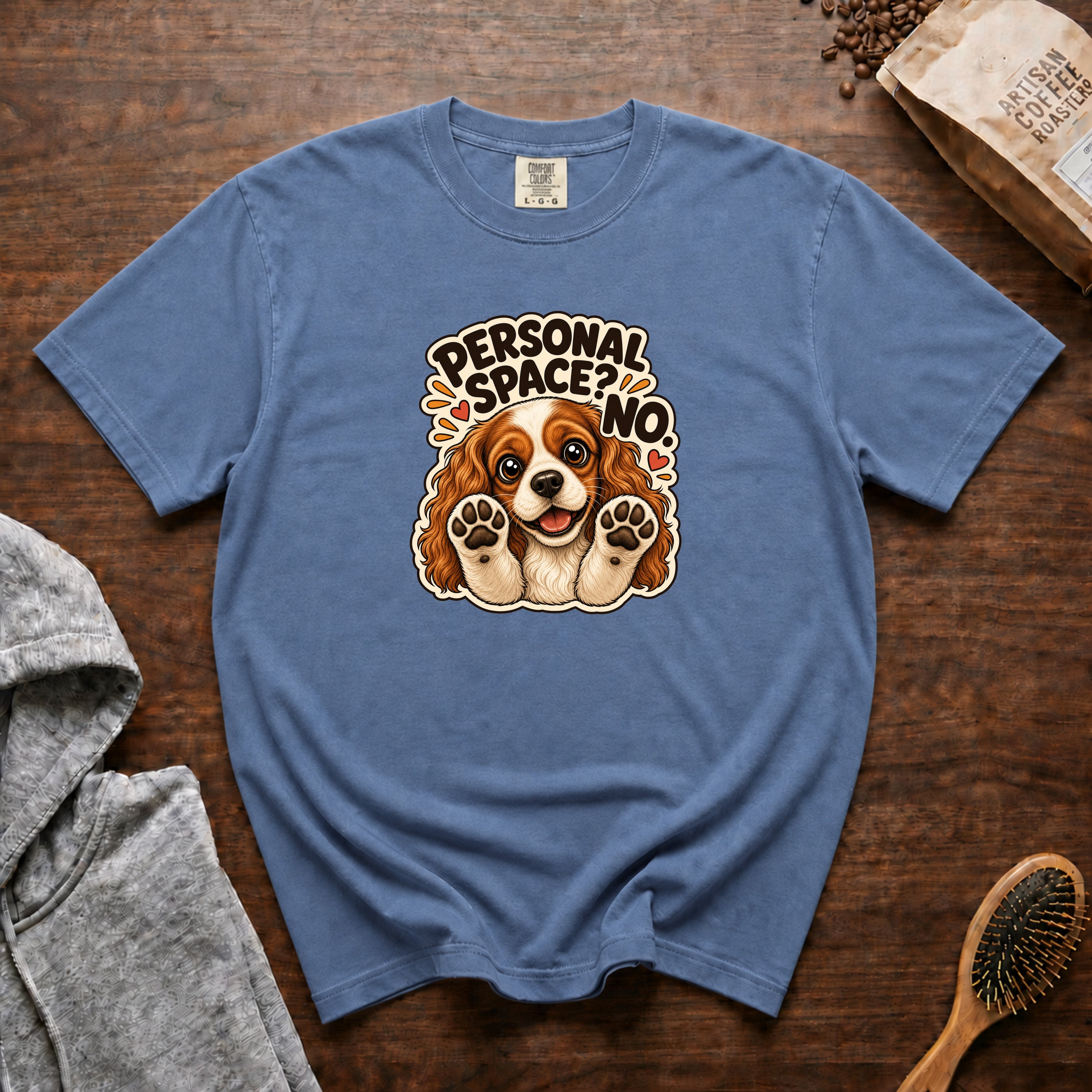 Personal Space No T-Shirt — Blue Jean
