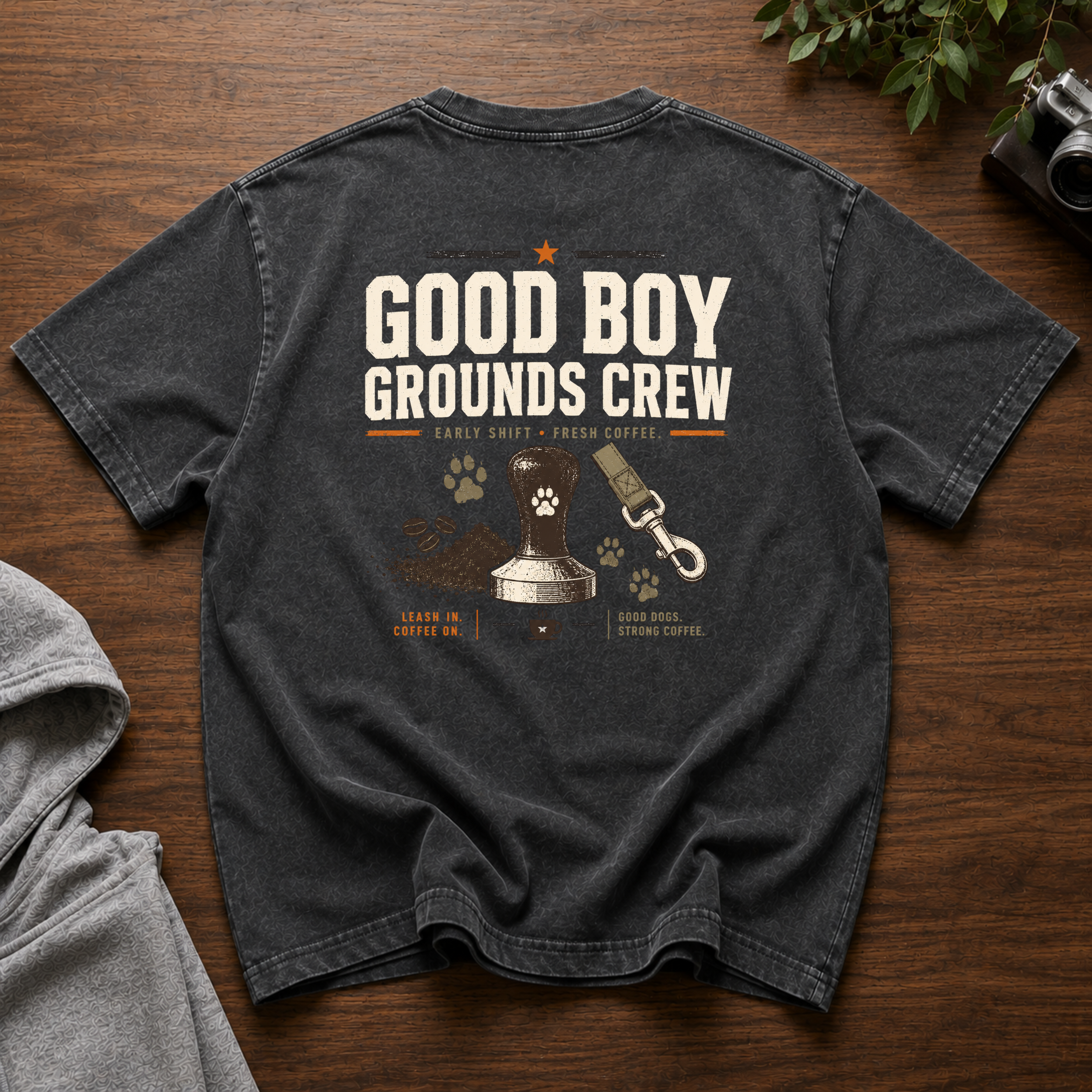 Good Boy Grounds Crew Snow Washed Oversized Cotton T-Shirt