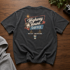 Highway Hound Coffee Snow Washed Oversized Cotton T-Shirt