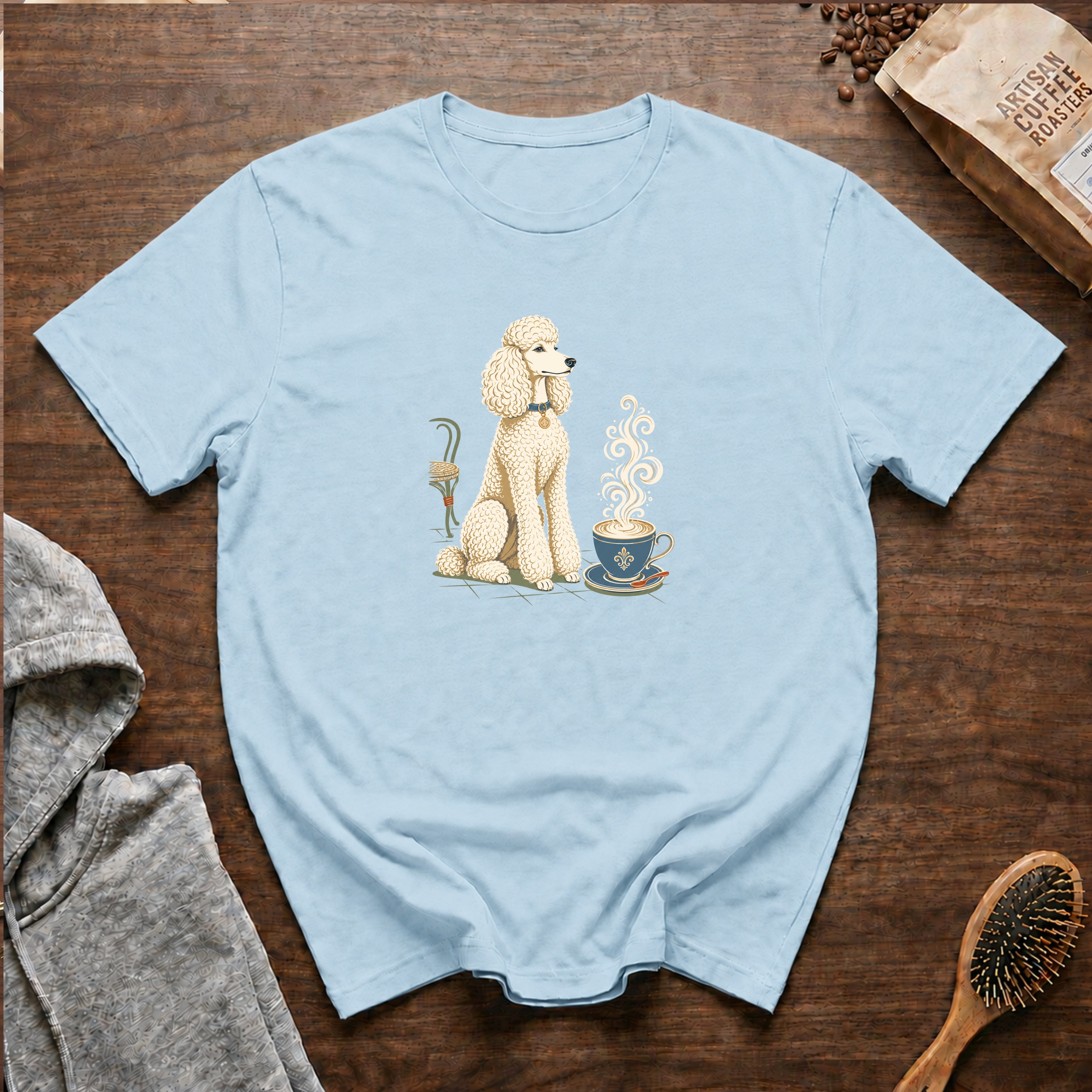 Poodle Foam Trim Cappuccino 1T-Shirt — Chambray