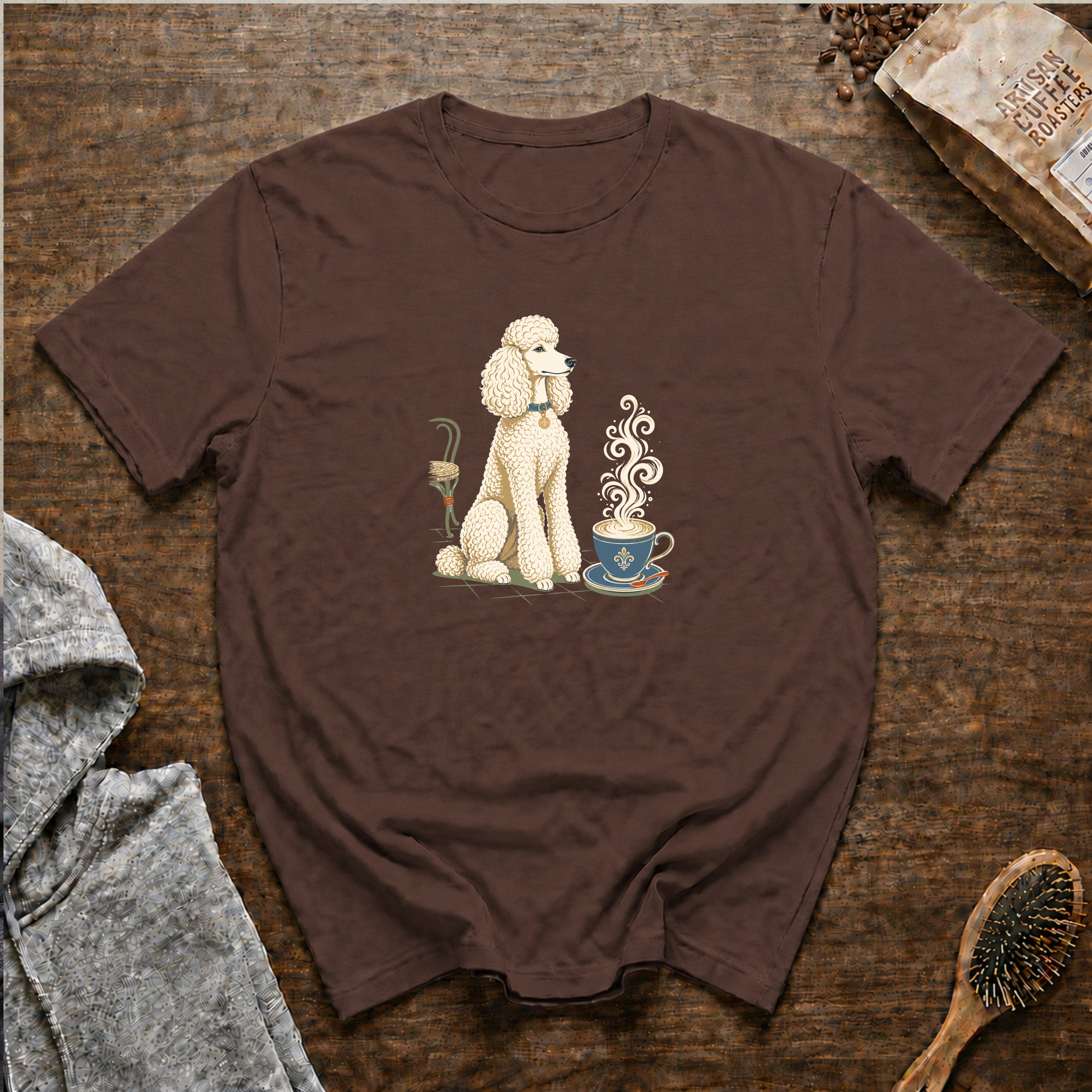 Poodle Foam Trim Cappuccino 1T-Shirt — Espresso