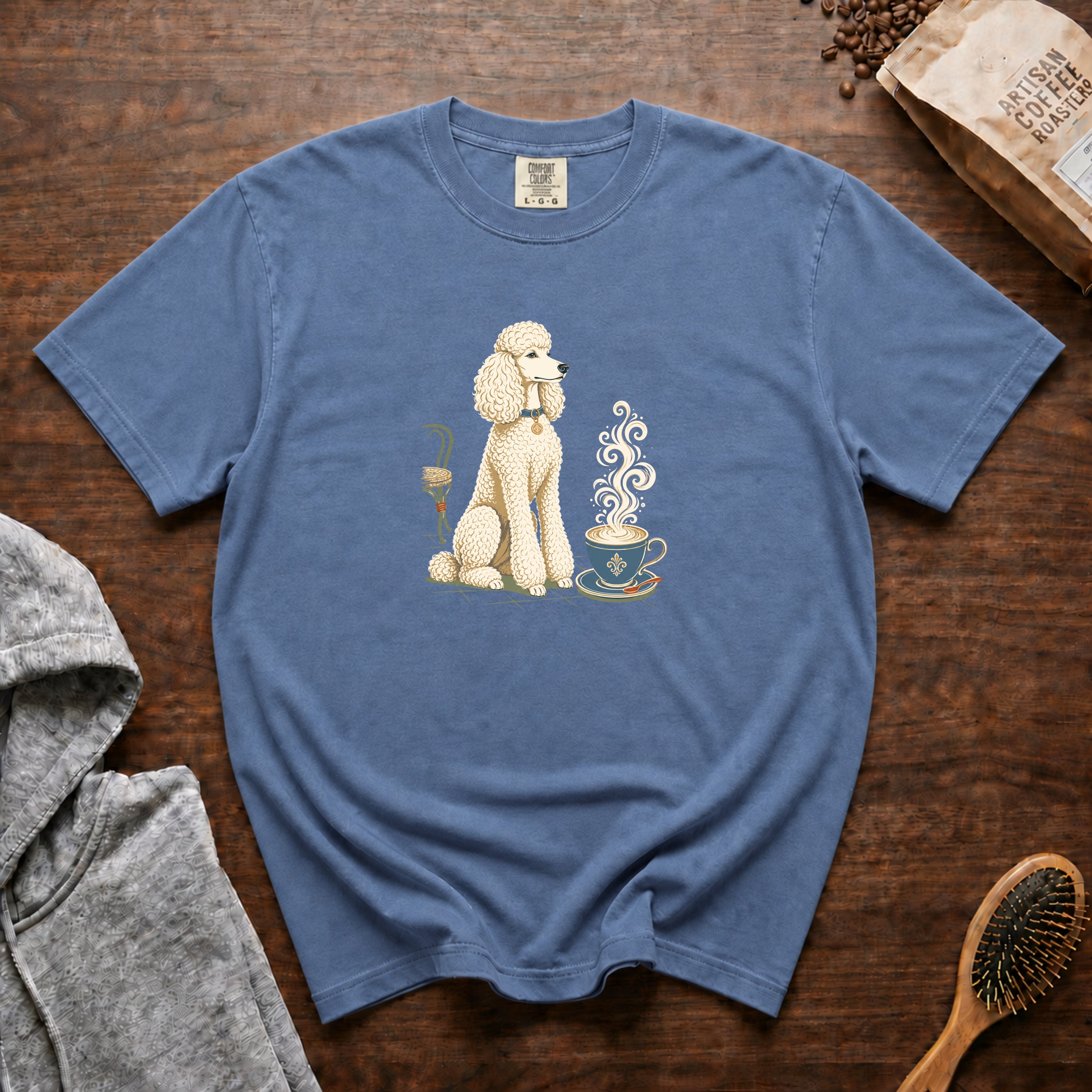 Poodle Foam Trim Cappuccino T-Shirt — Blue Jean