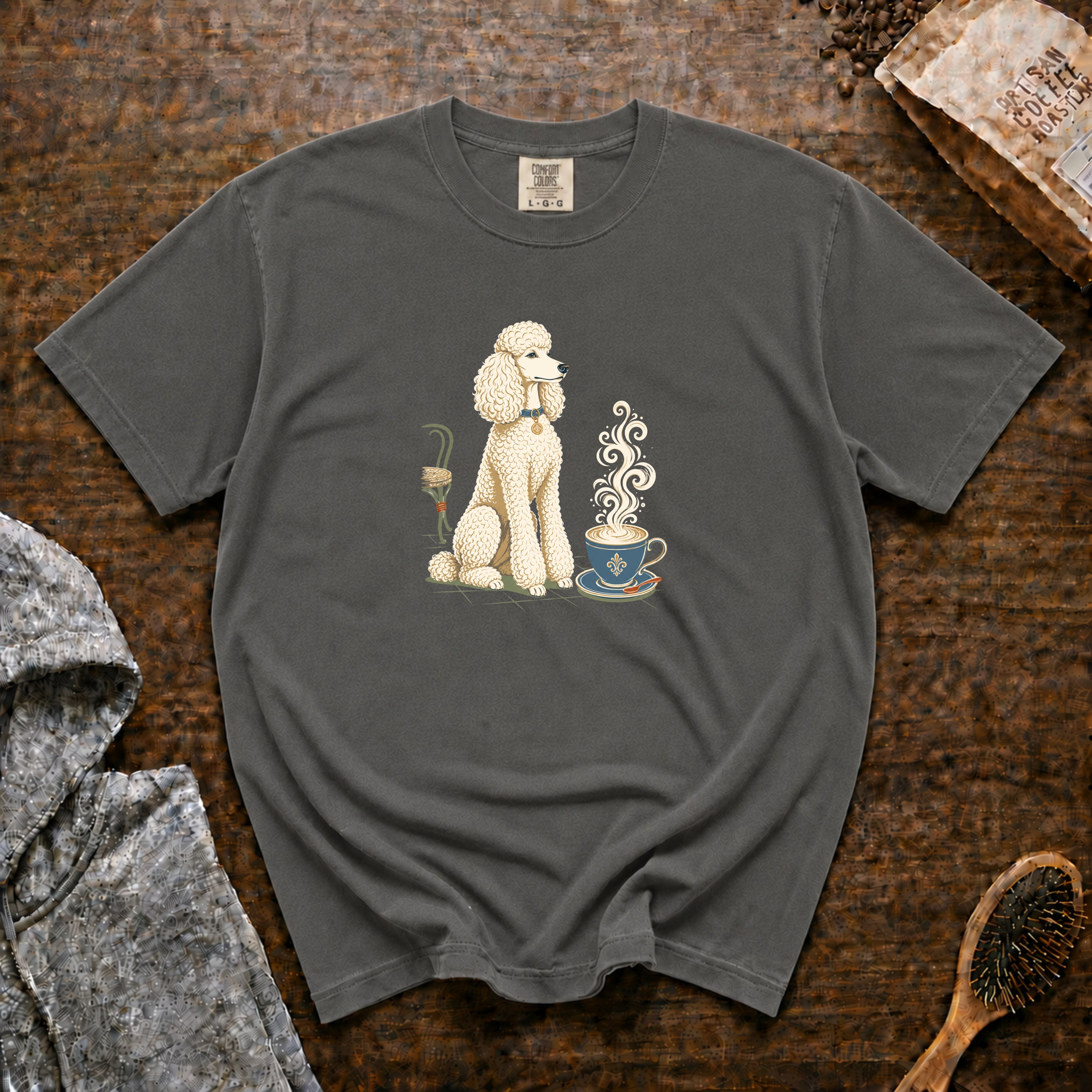 Poodle Foam Trim Cappuccino T-Shirt — Pepper