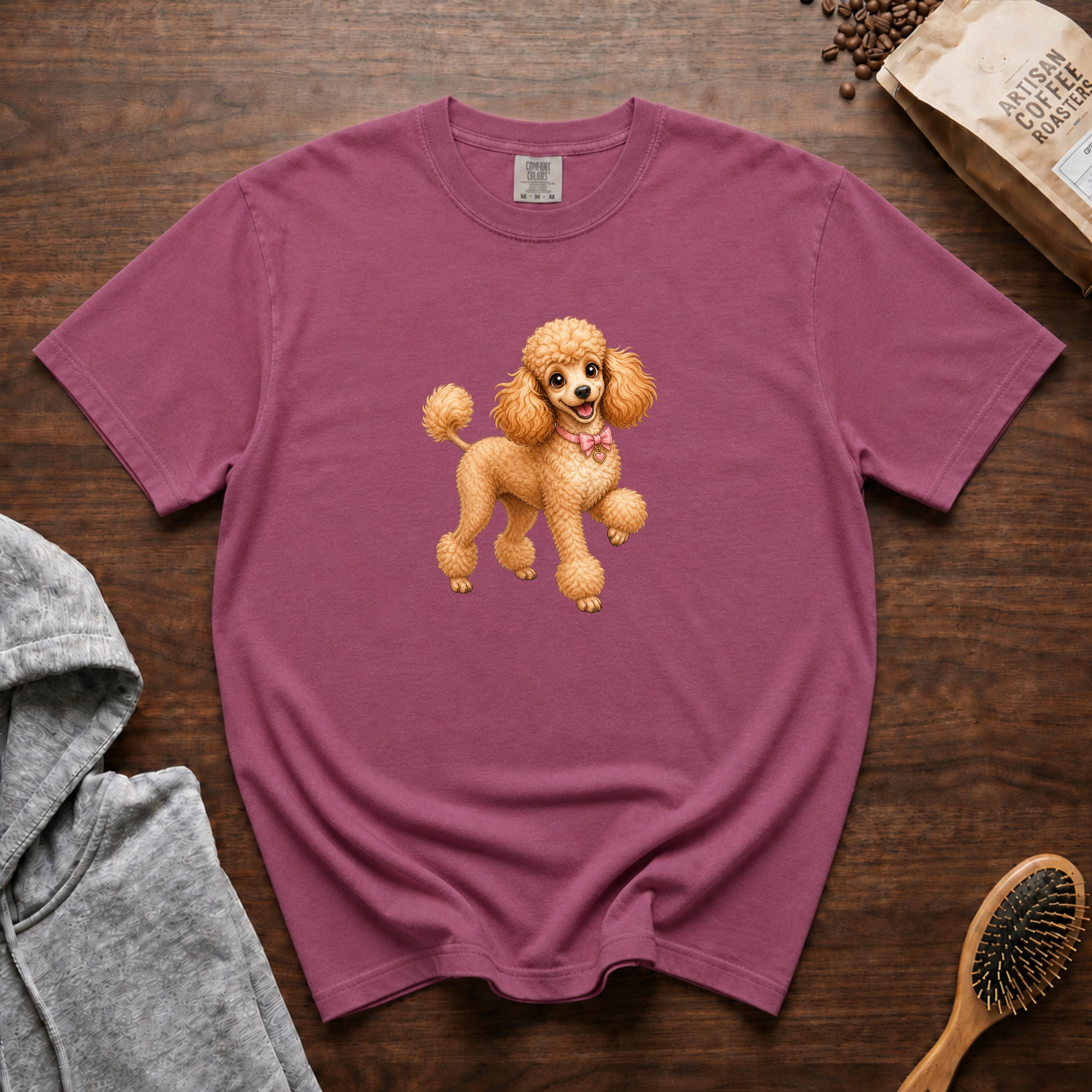 Poodle Prance T-Shirt — Berry