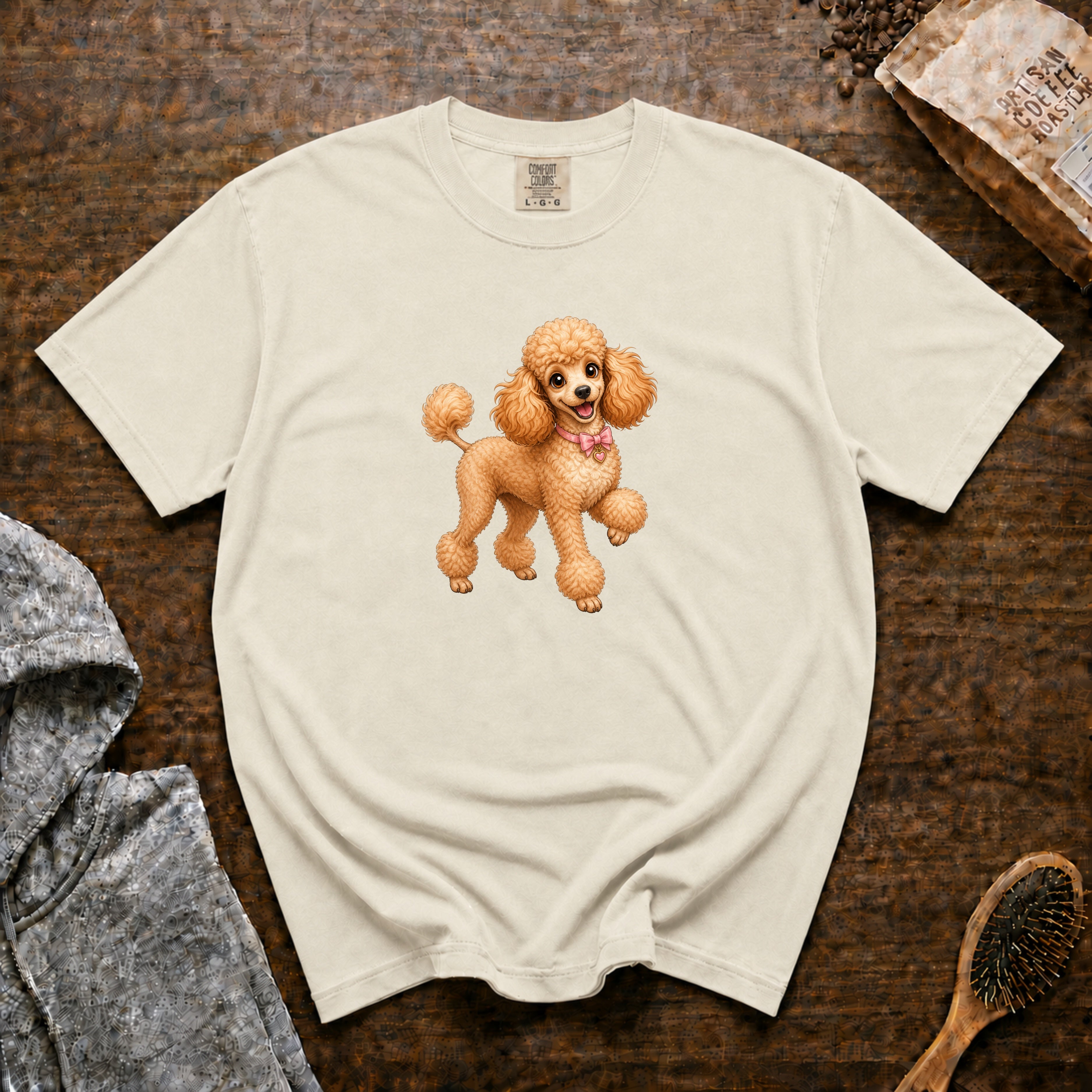 Poodle Prance T-Shirt — Ivory