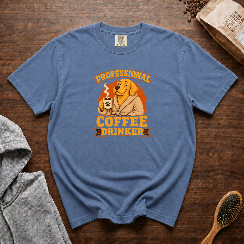 Professional Coffee Drinker T-Shirt — Blue Jean