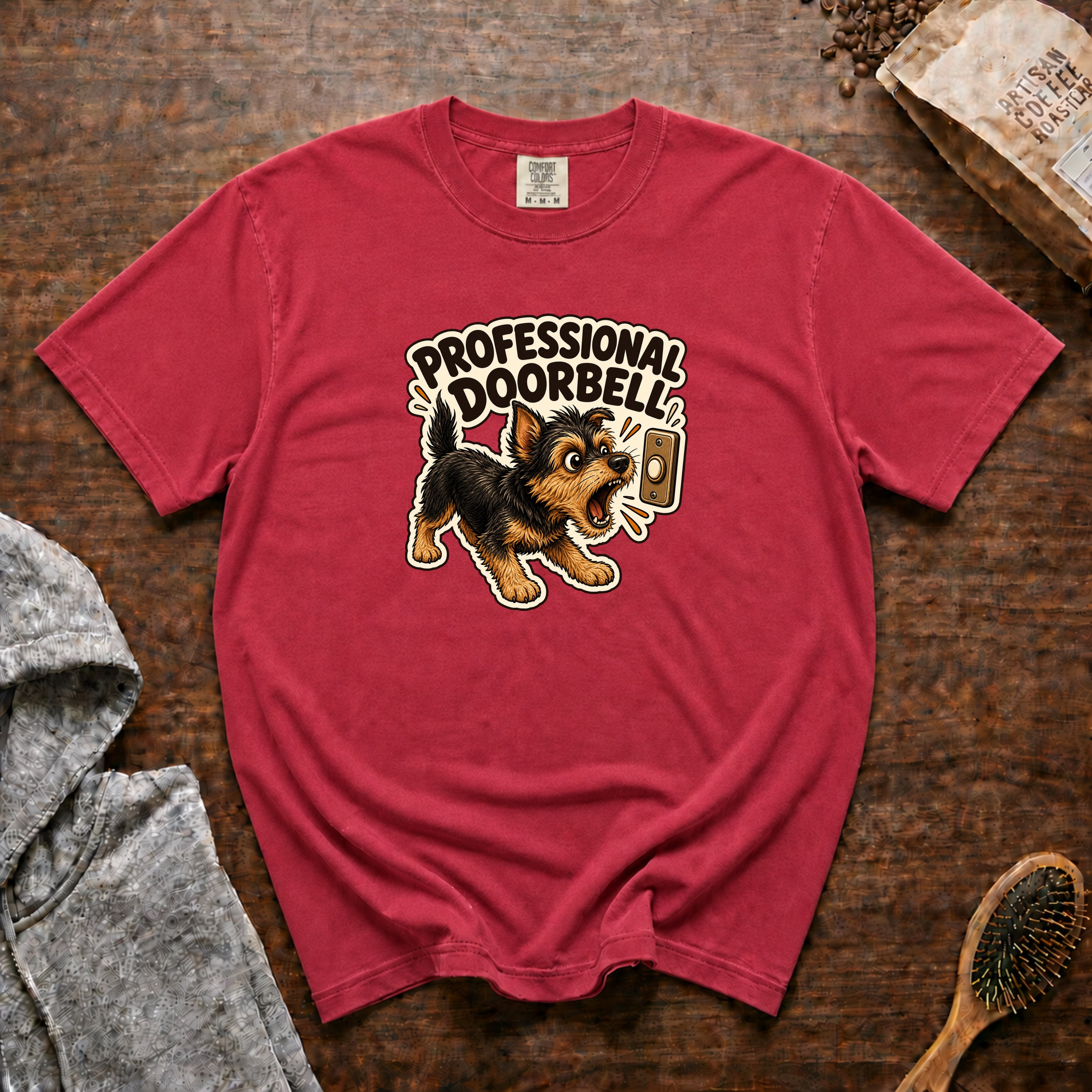 Professional Doorbell T-Shirt — Crimson