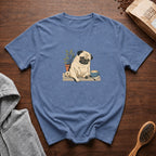 Pug Sleepy Cup Roast T-Shirt — Blue Jean