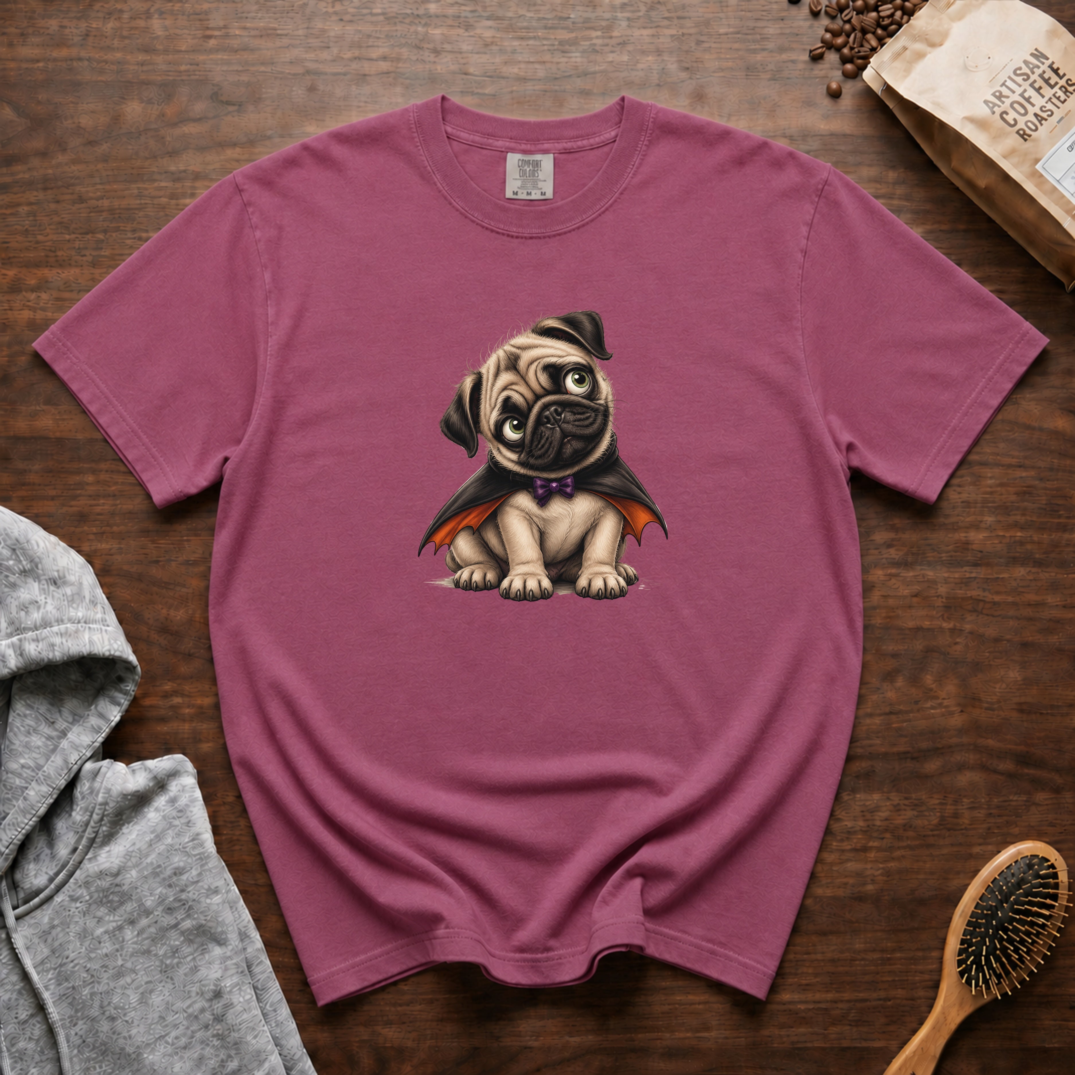 Pug T-Shirt — Berry
