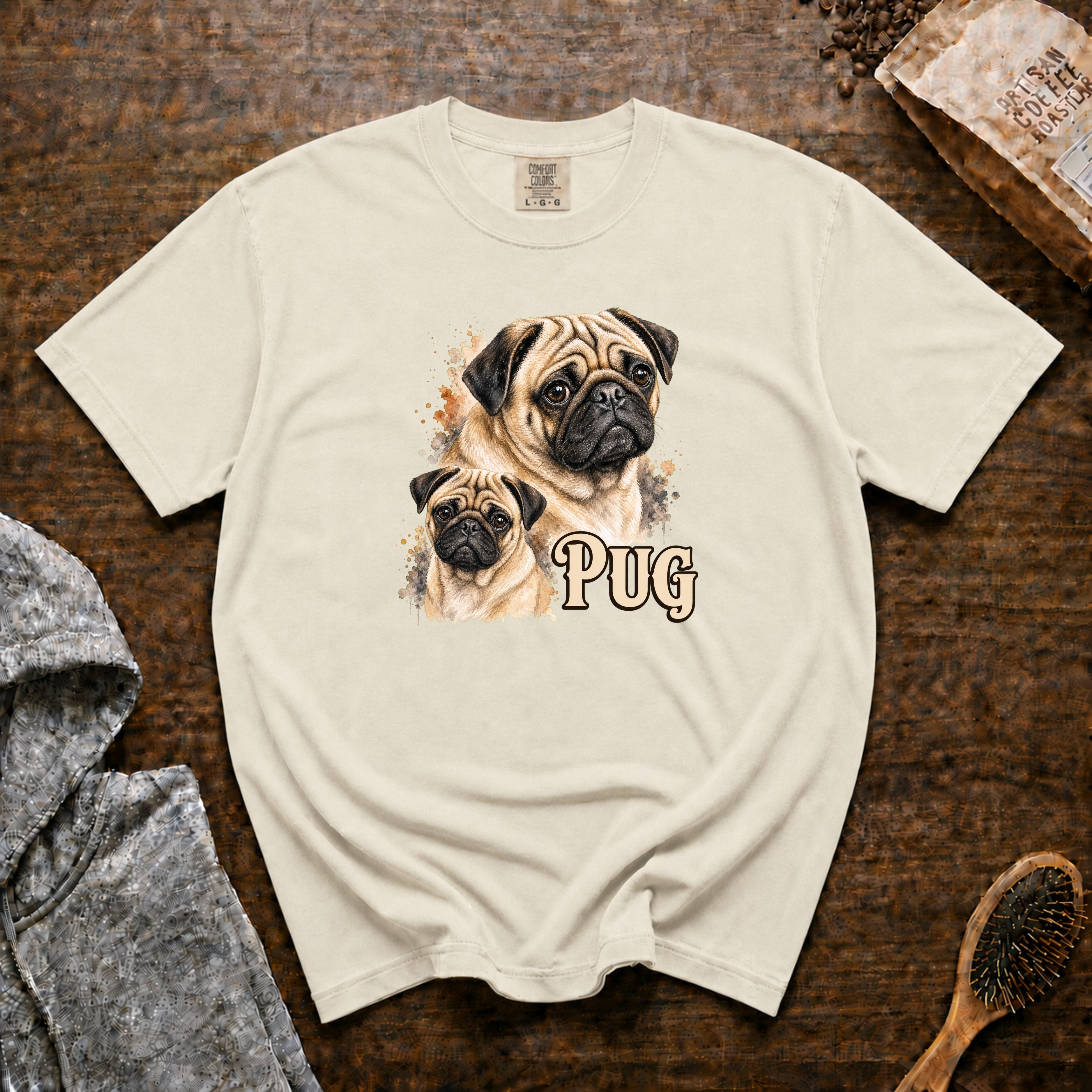 Pug T-Shirt — Ivory
