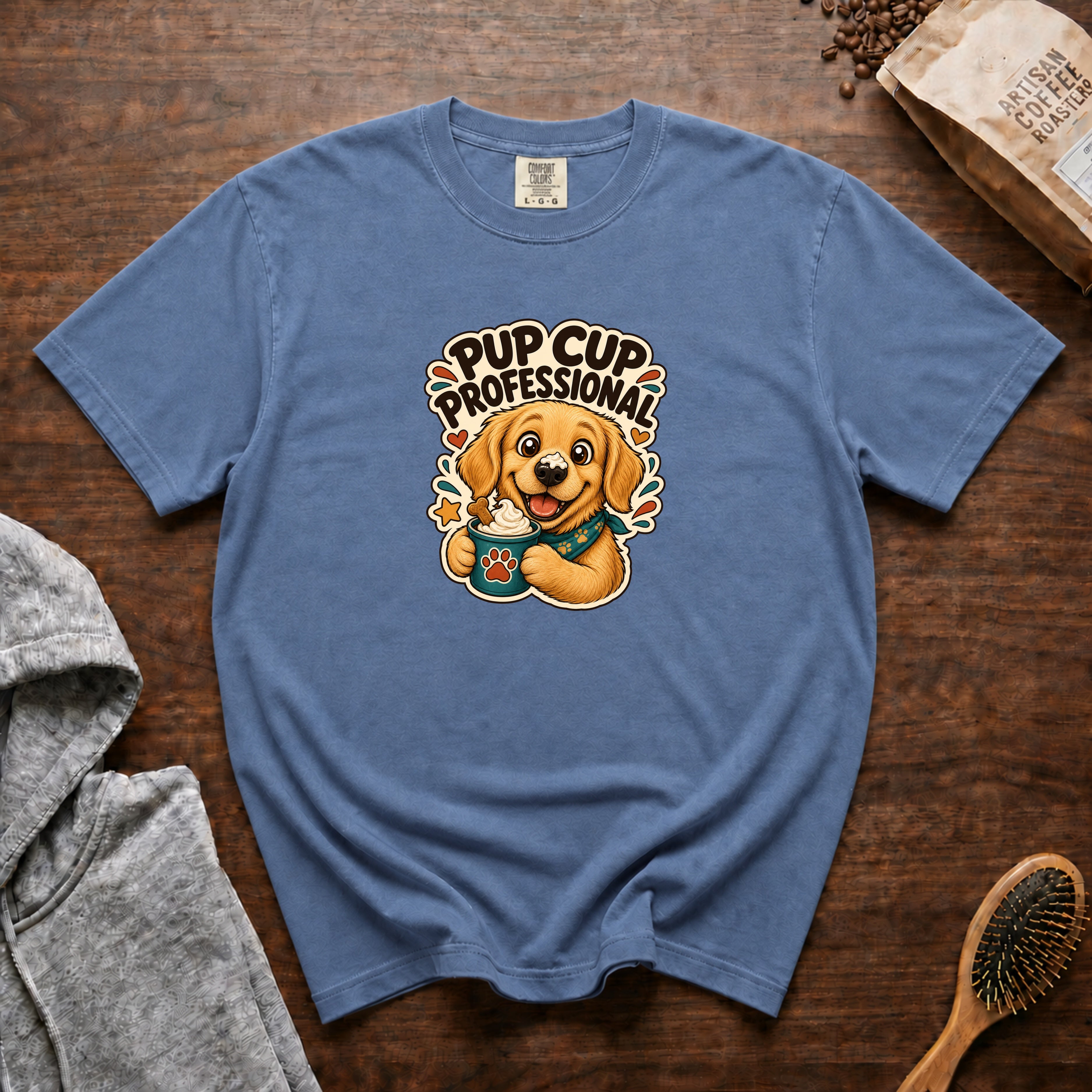 Pup Cup Professional T-Shirt — Blue Jean