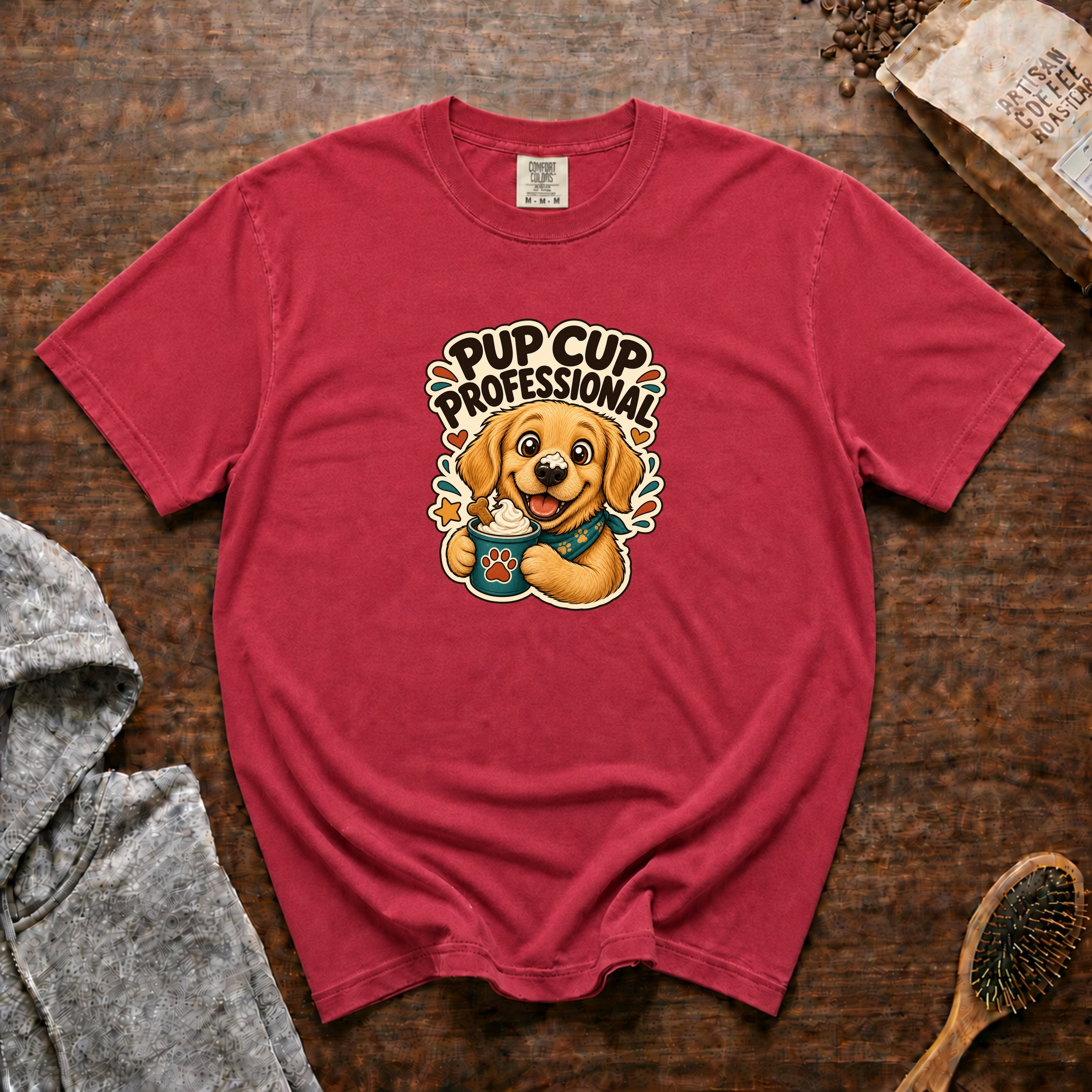 Pup Cup Professional T-Shirt — Crimson