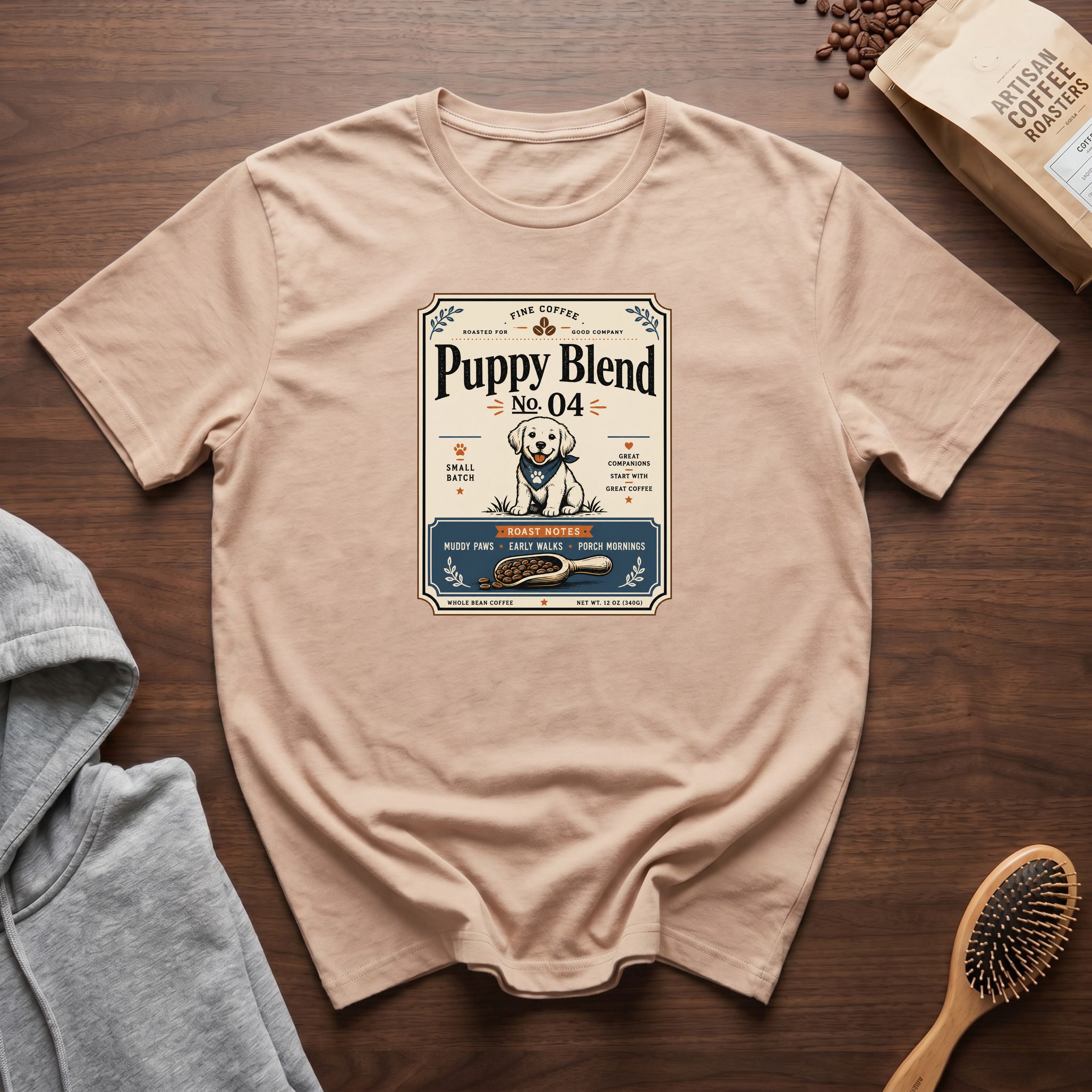 Puppy Blend No. 4 T-Shirt | Cute Coffee Lover Dog Mom Gift