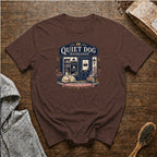 Quiet Dog Bookshop T-Shirt | Funny Dog Mom Book Lover Coffee Gift