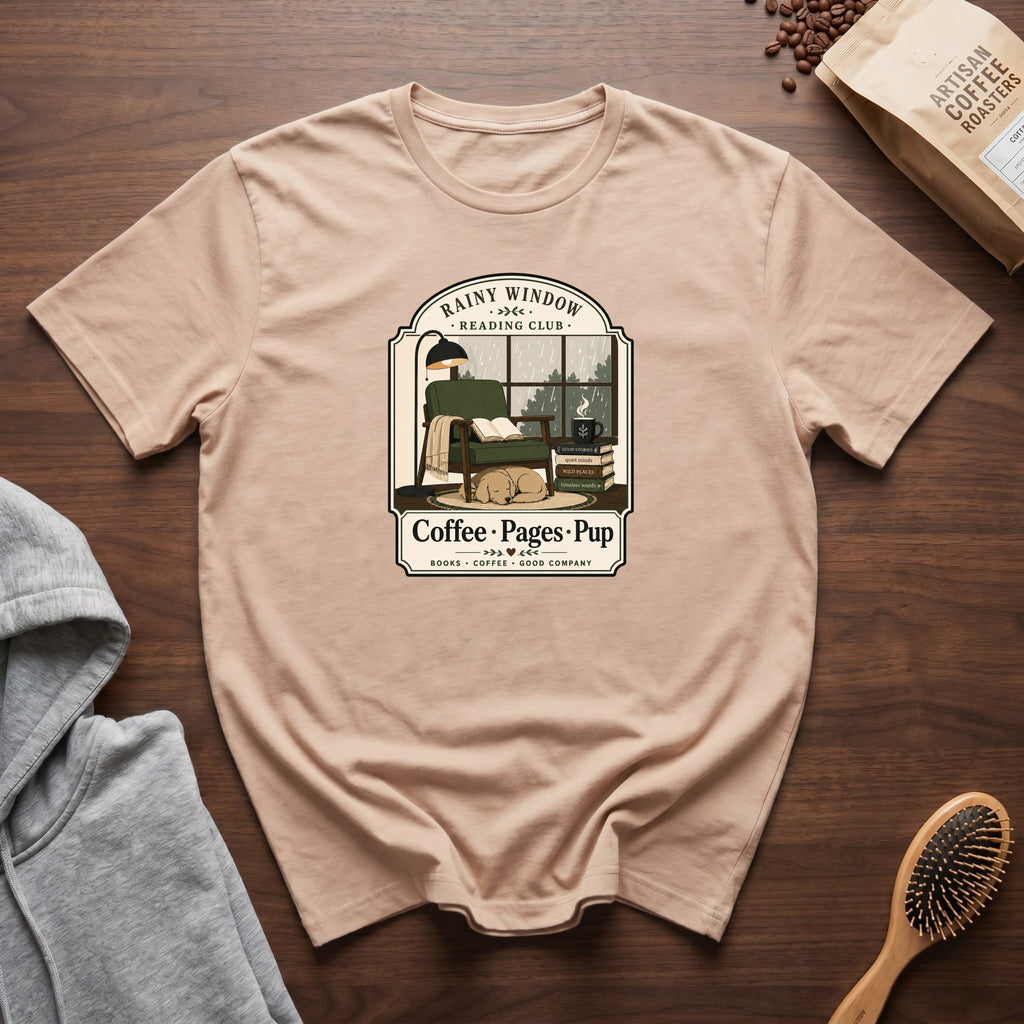 Rainy Window Reading Club T-Shirt — Ivory