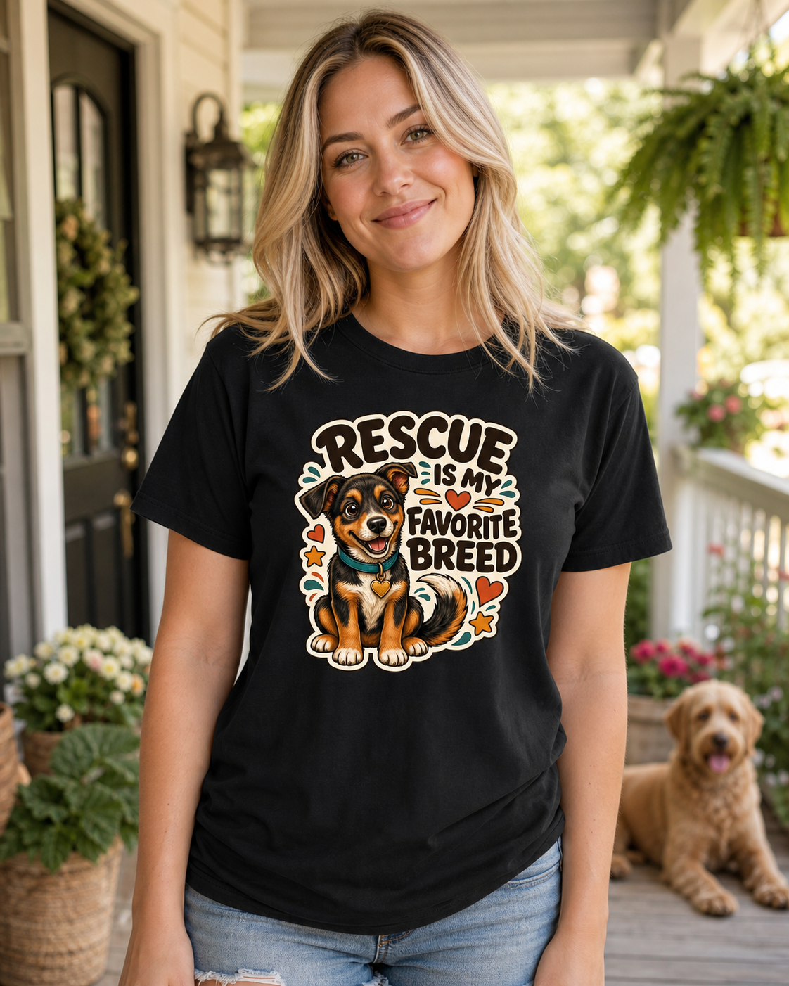 Rescue Is My Favorite Breed T-Shirt | Rescue Dog Tee