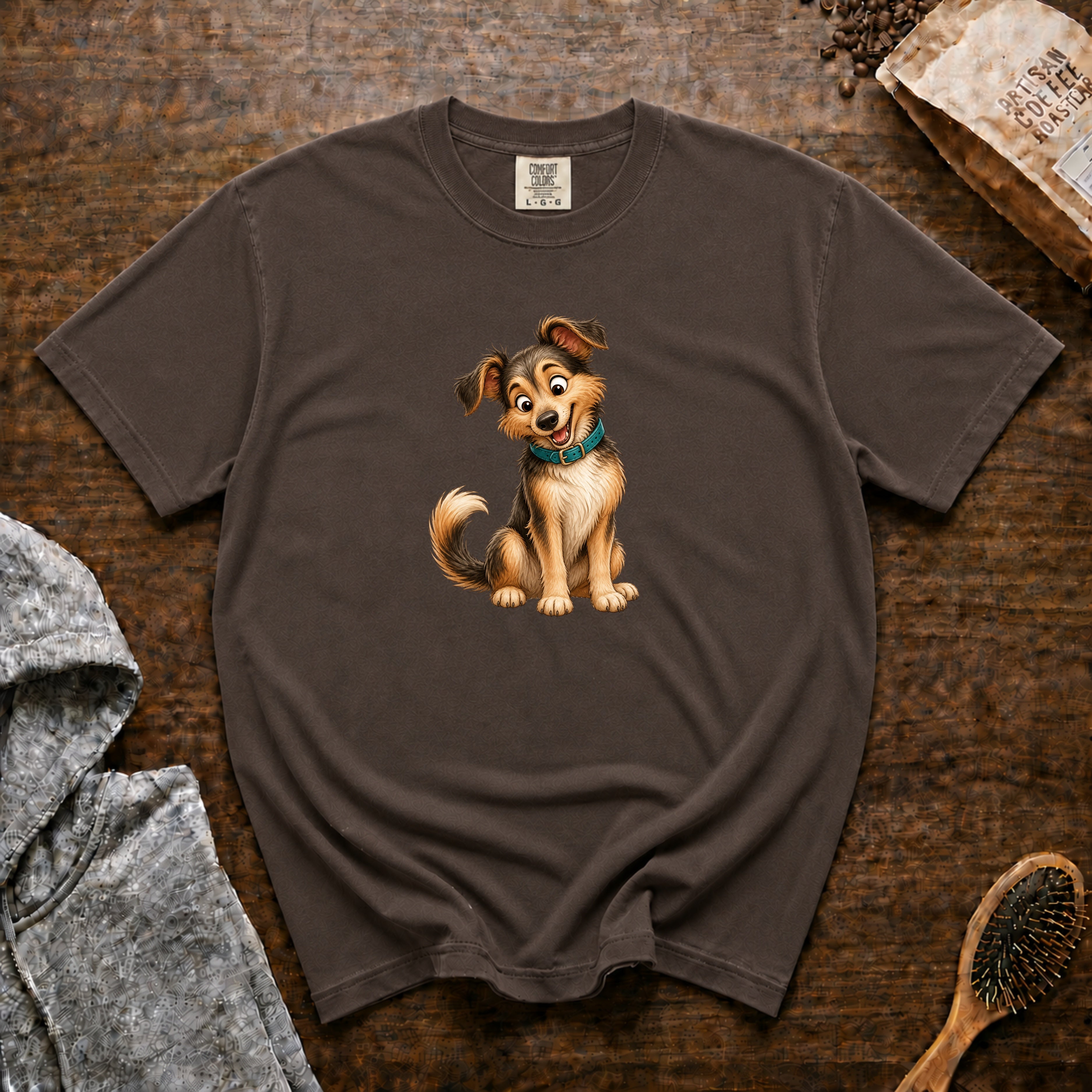 Rescue'S New Collar T-Shirt — Espresso