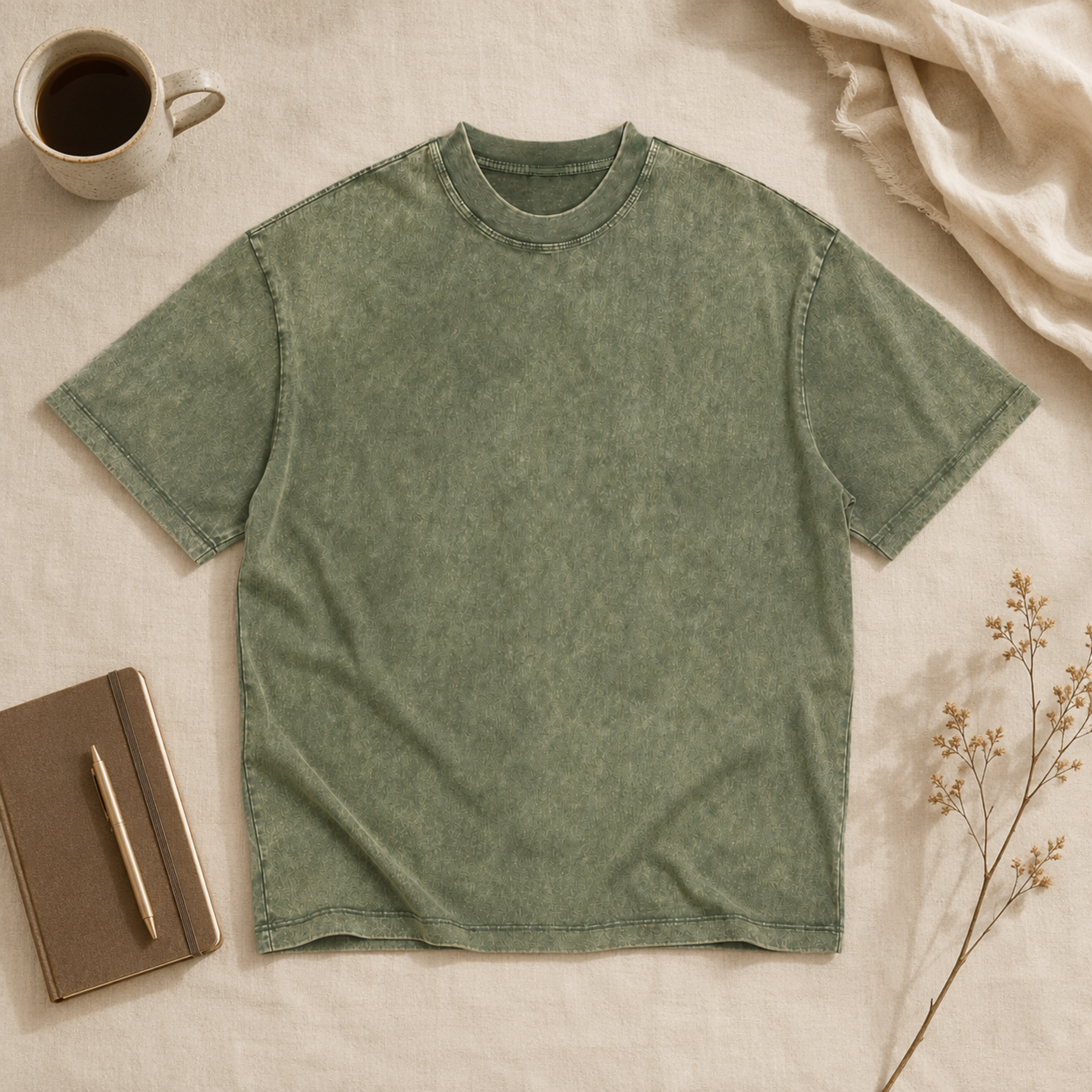 Unisex Oversized Snow Wash T-shirt 285GSM
