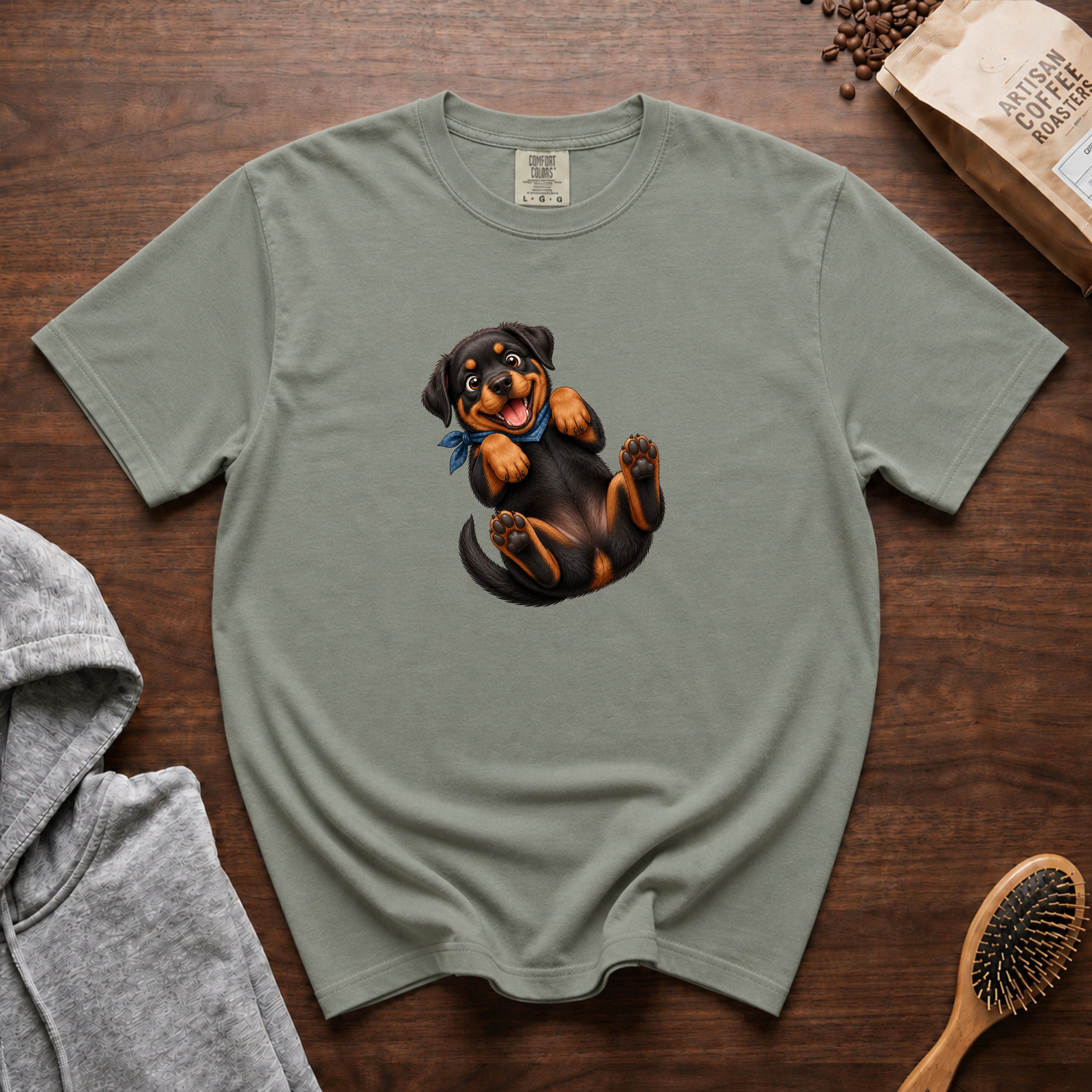 Rottweiler Belly Rub T-Shirt — Bay