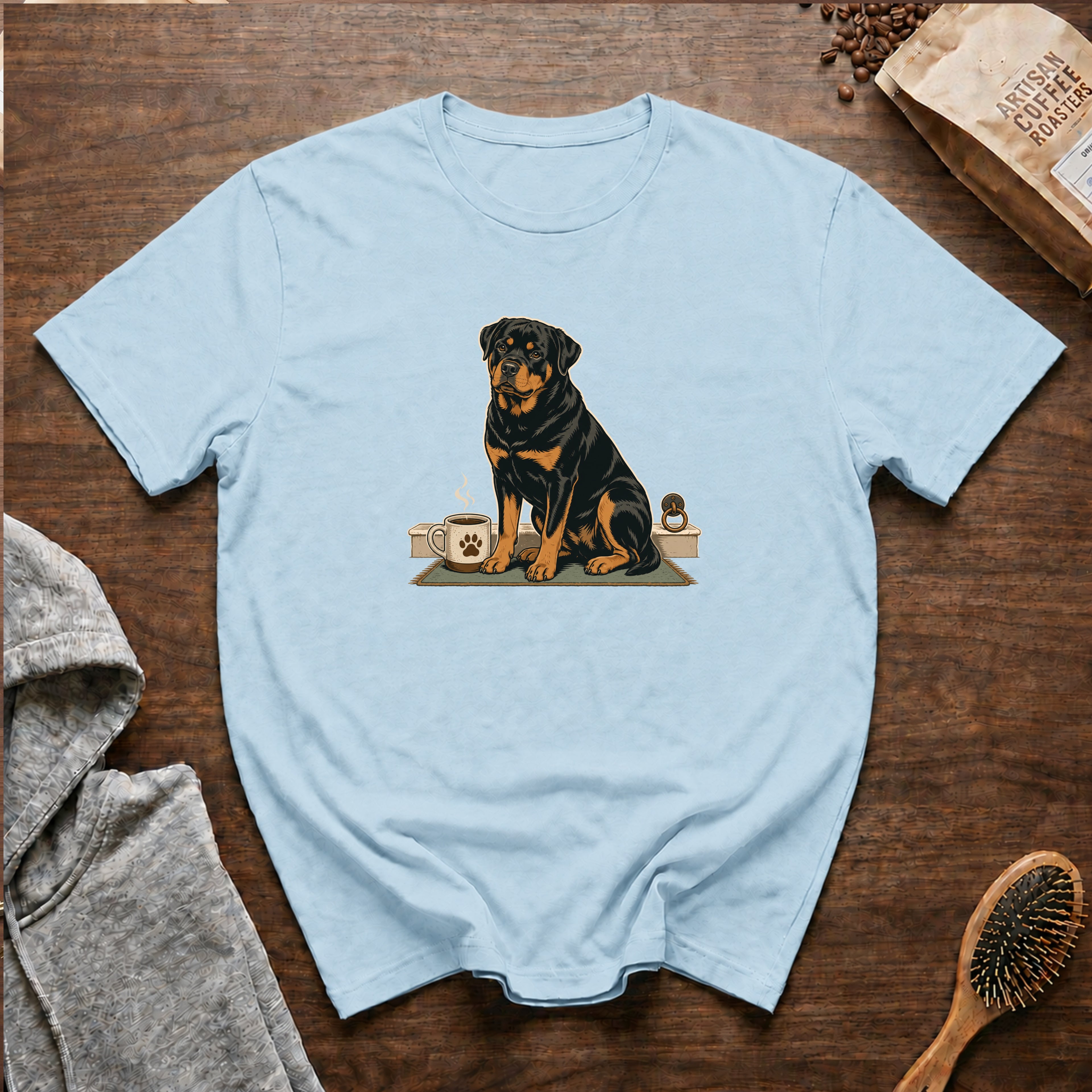 Rottweiler Heavy Roast Guardian Blend 1T-Shirt — Chambray