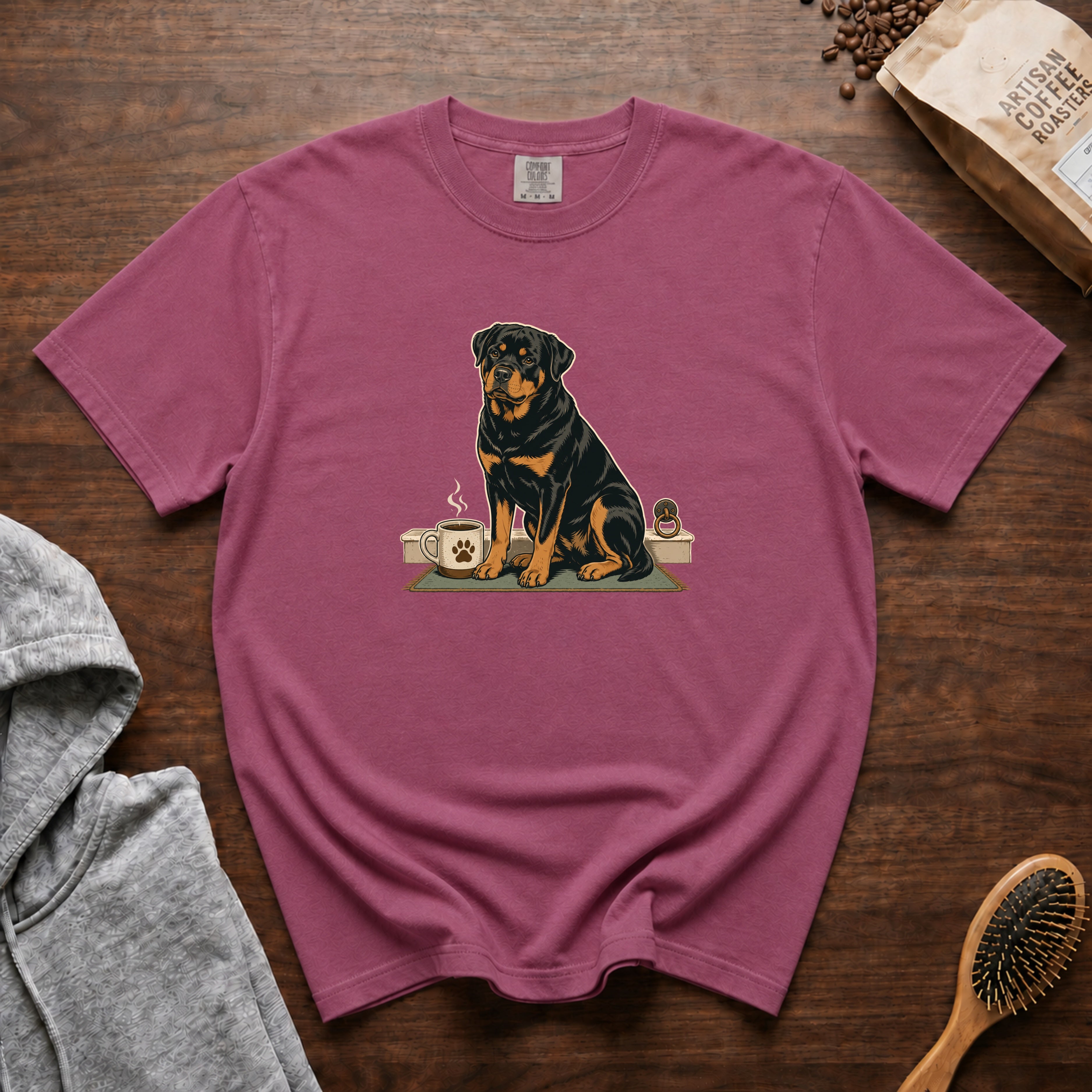 Rottweiler Heavy Roast Guardian Blend T-Shirt — Berry