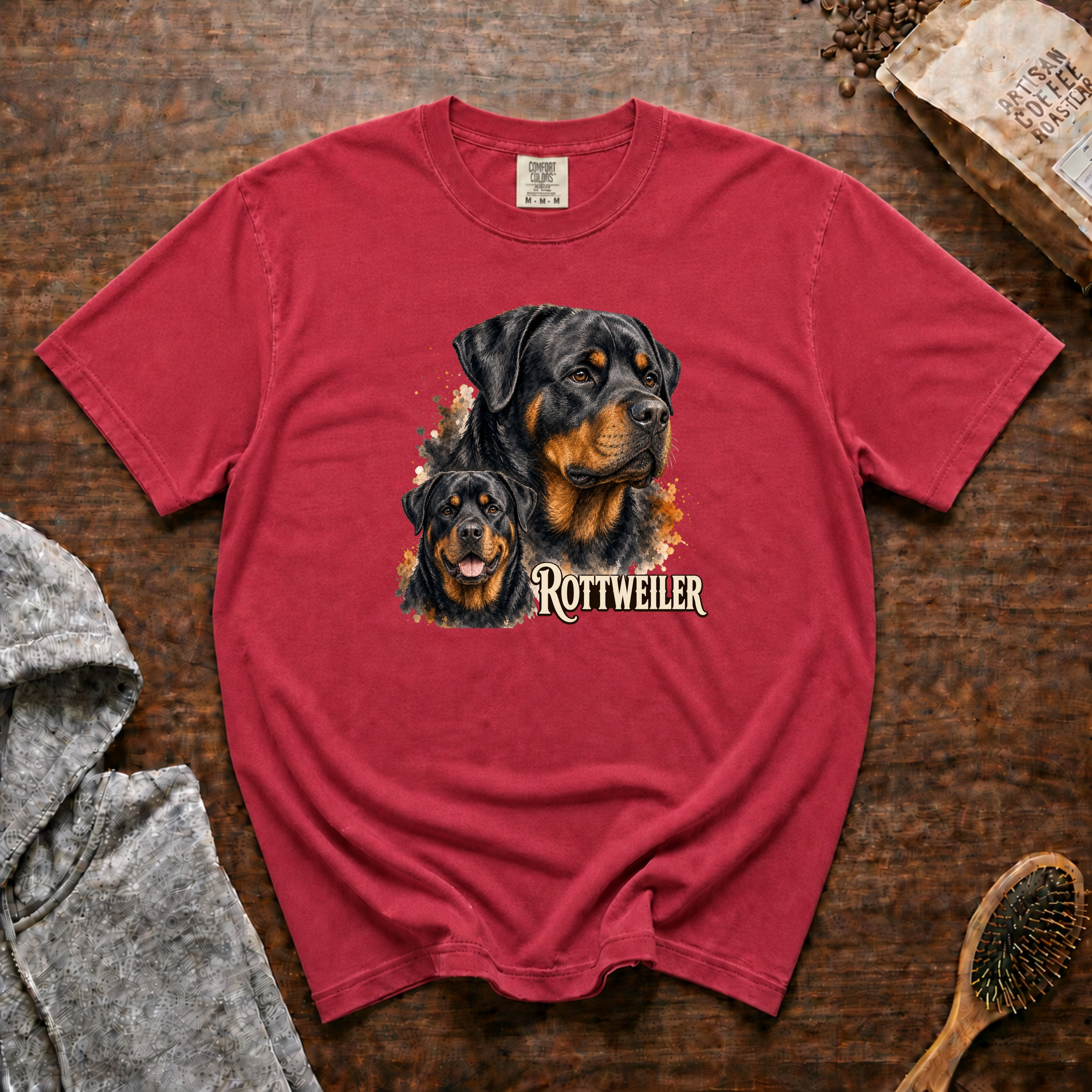 Rottweiler T-Shirt — Crimson