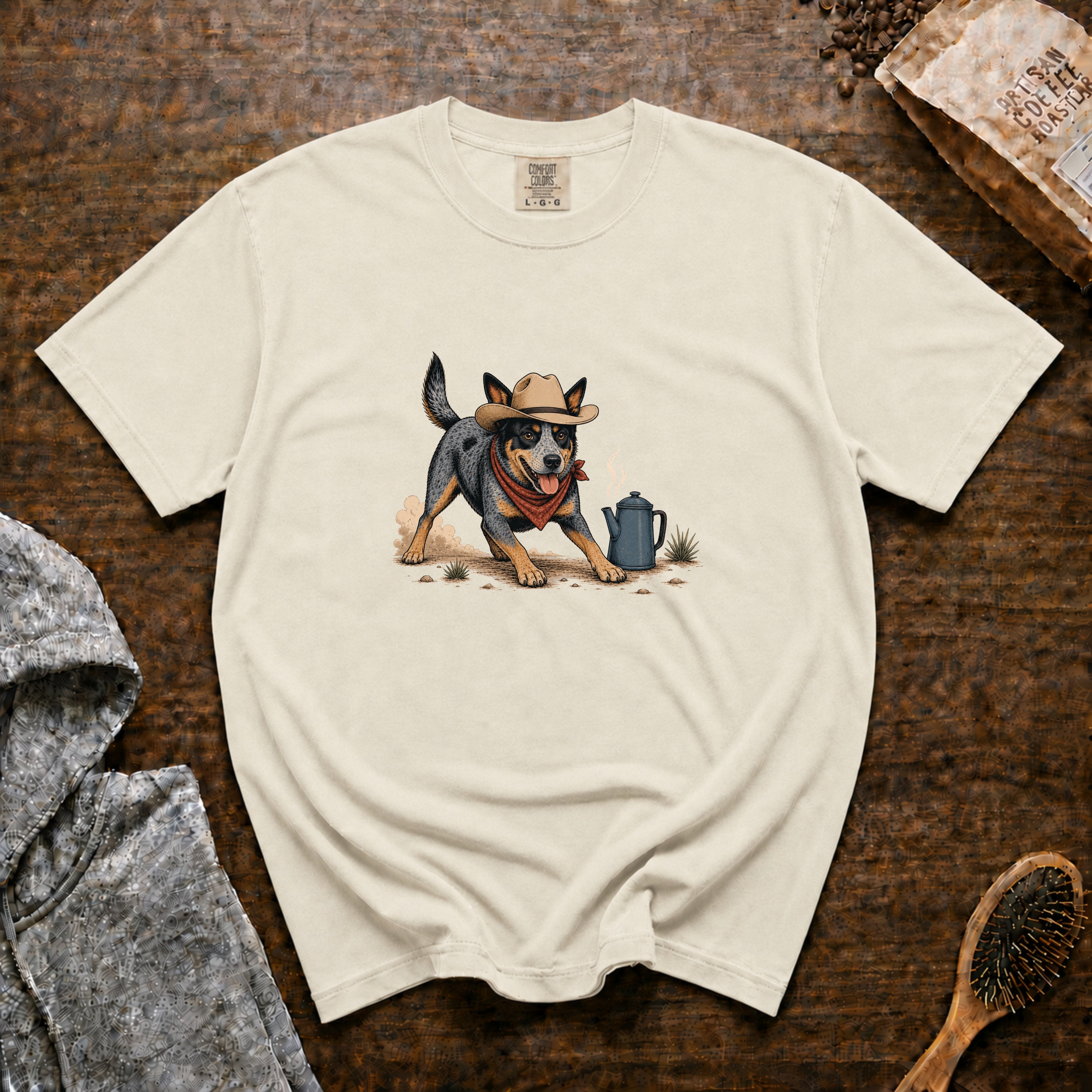 Rowdy Before Coffee T-Shirt — Ivory