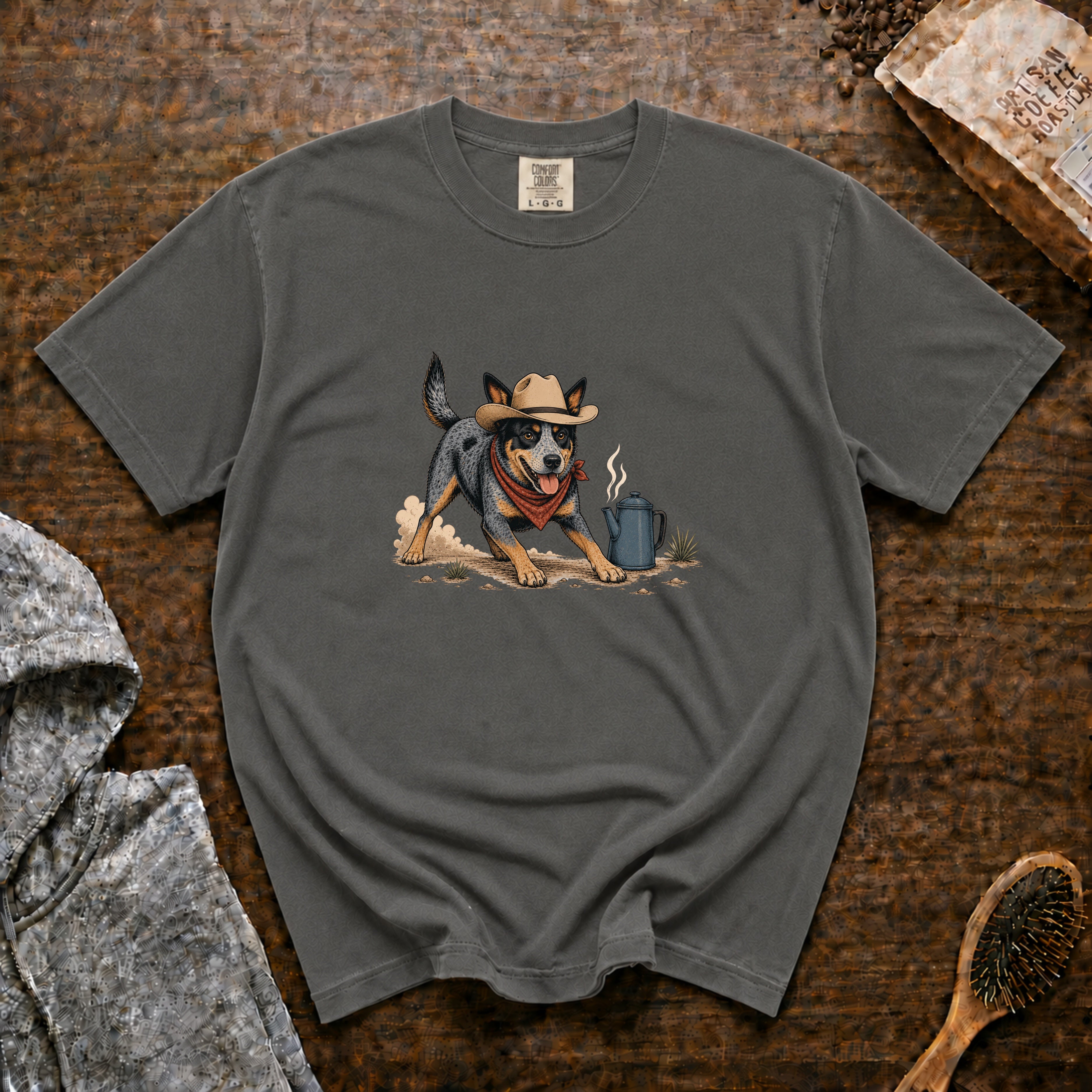Rowdy Before Coffee T-Shirt — Pepper