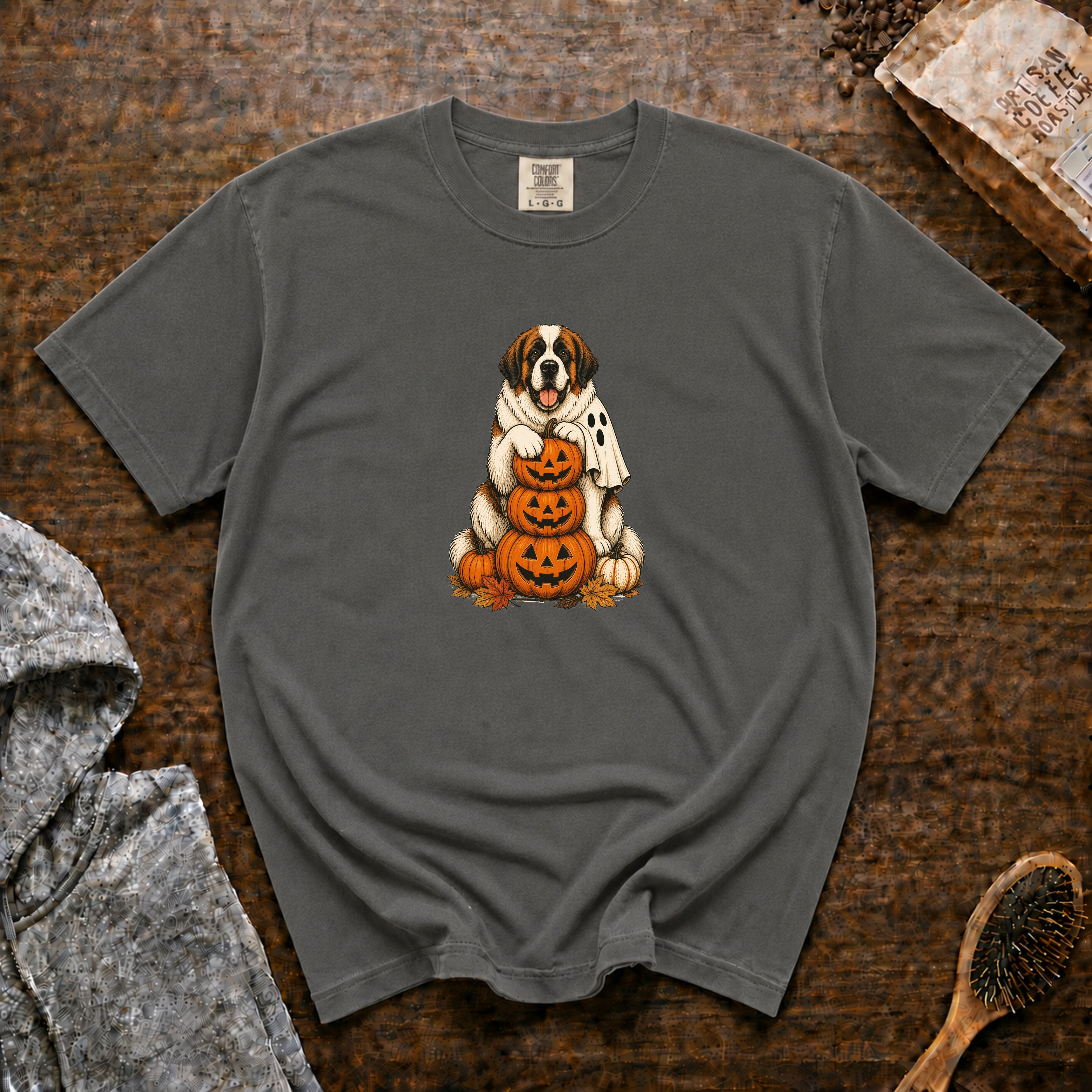 Saint Bernard Halloween T-Shirt — Pepper