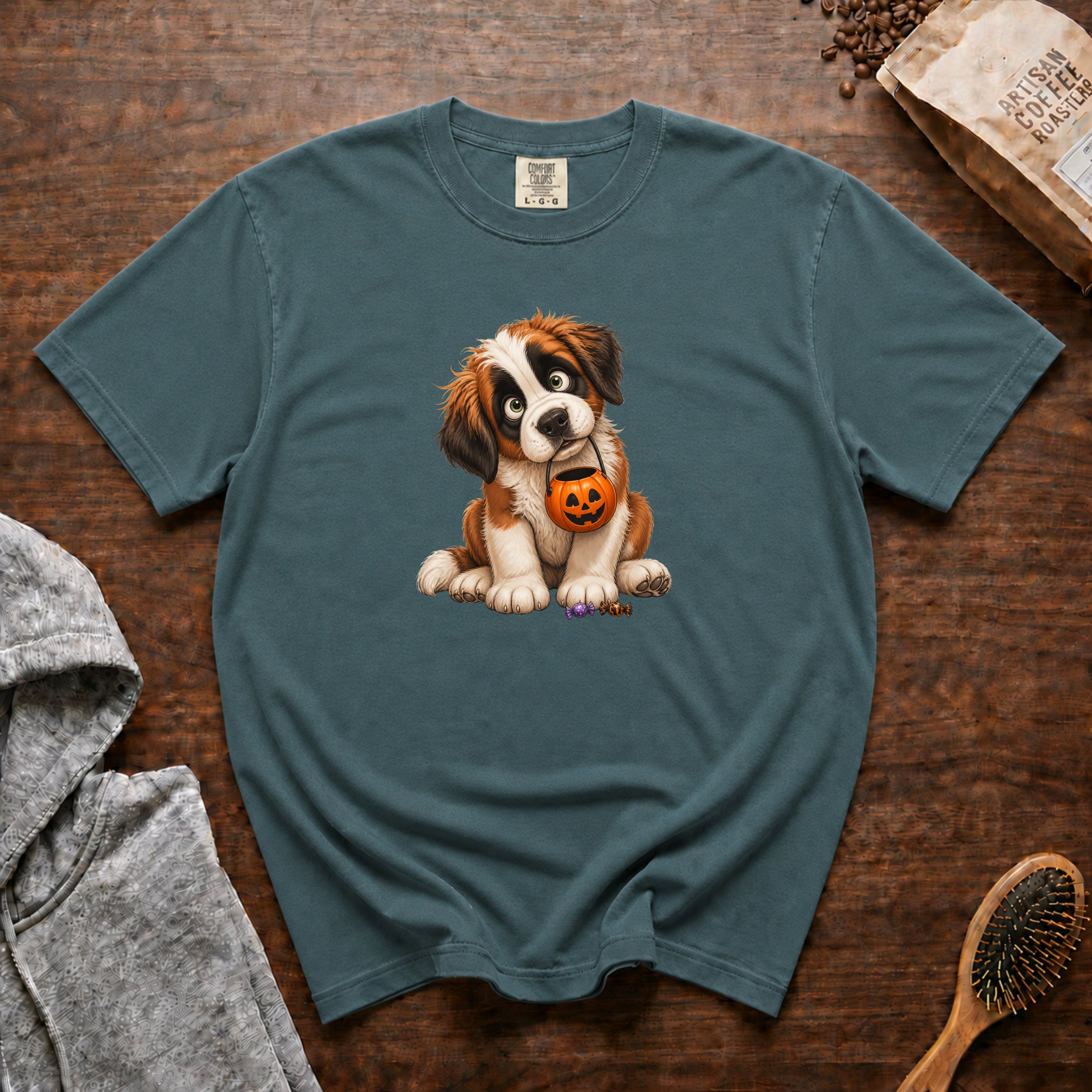 Halloween Saint Bernard T-Shirt