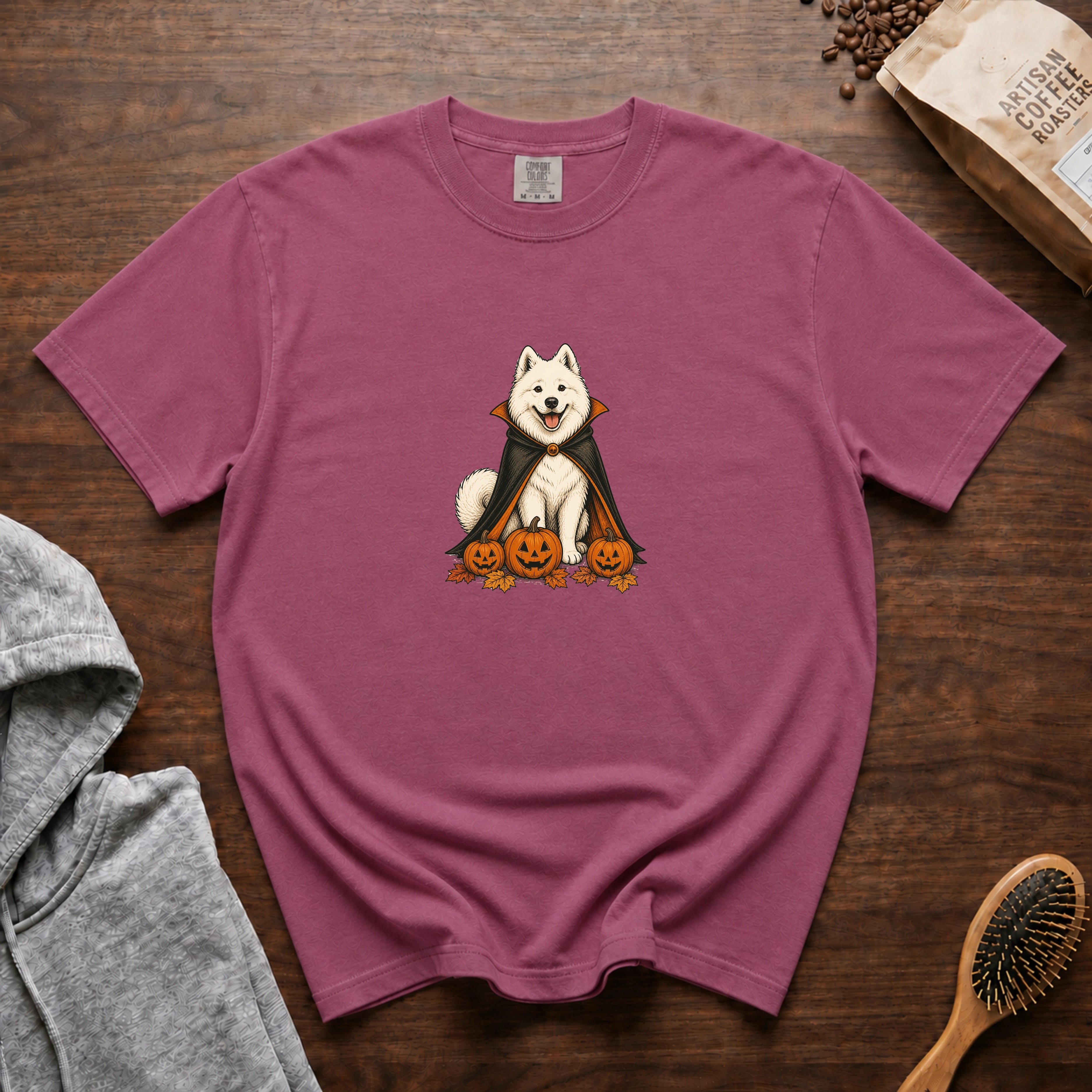 Samoyed Halloween T-Shirt — Berry