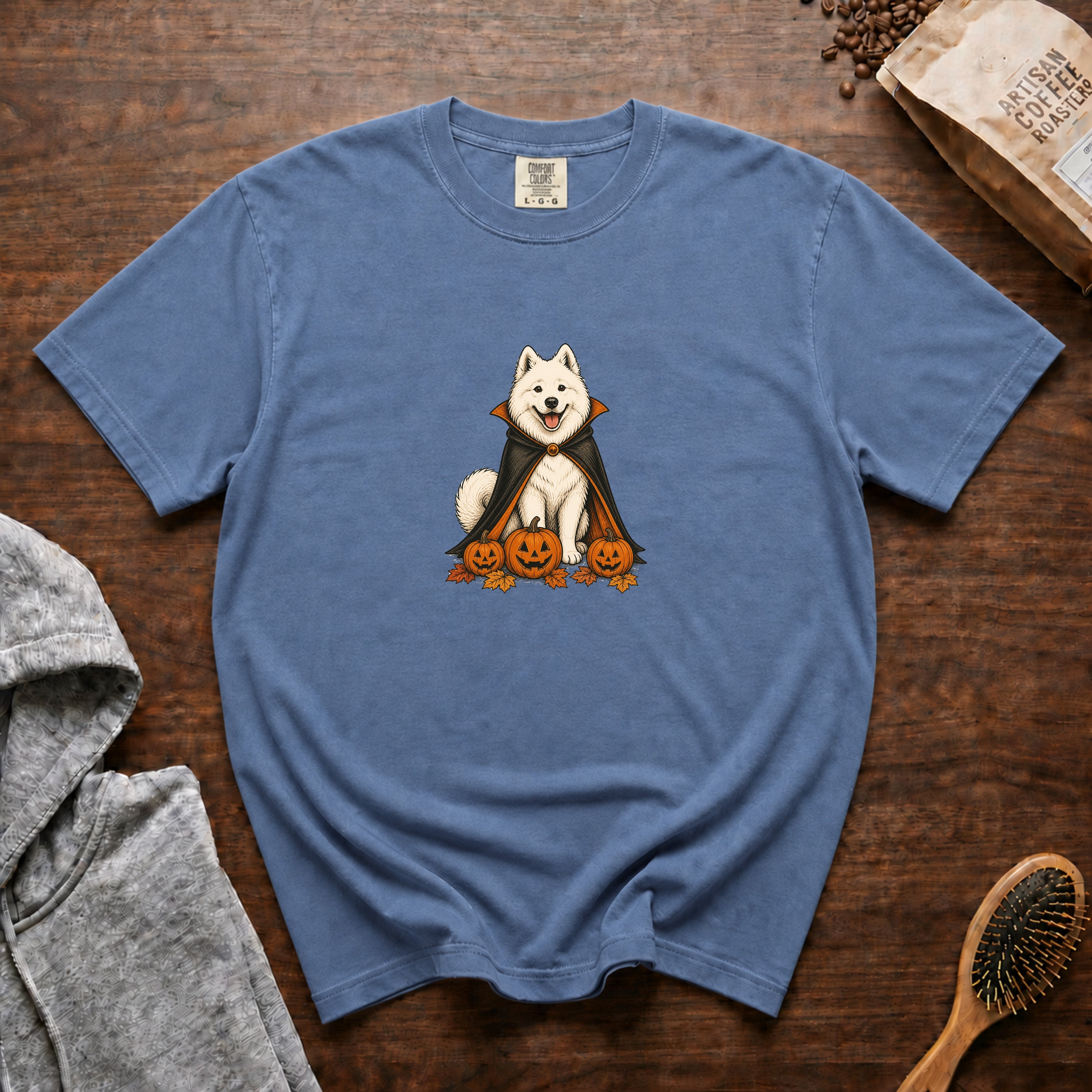 Samoyed Halloween T-Shirt — Blue Jean