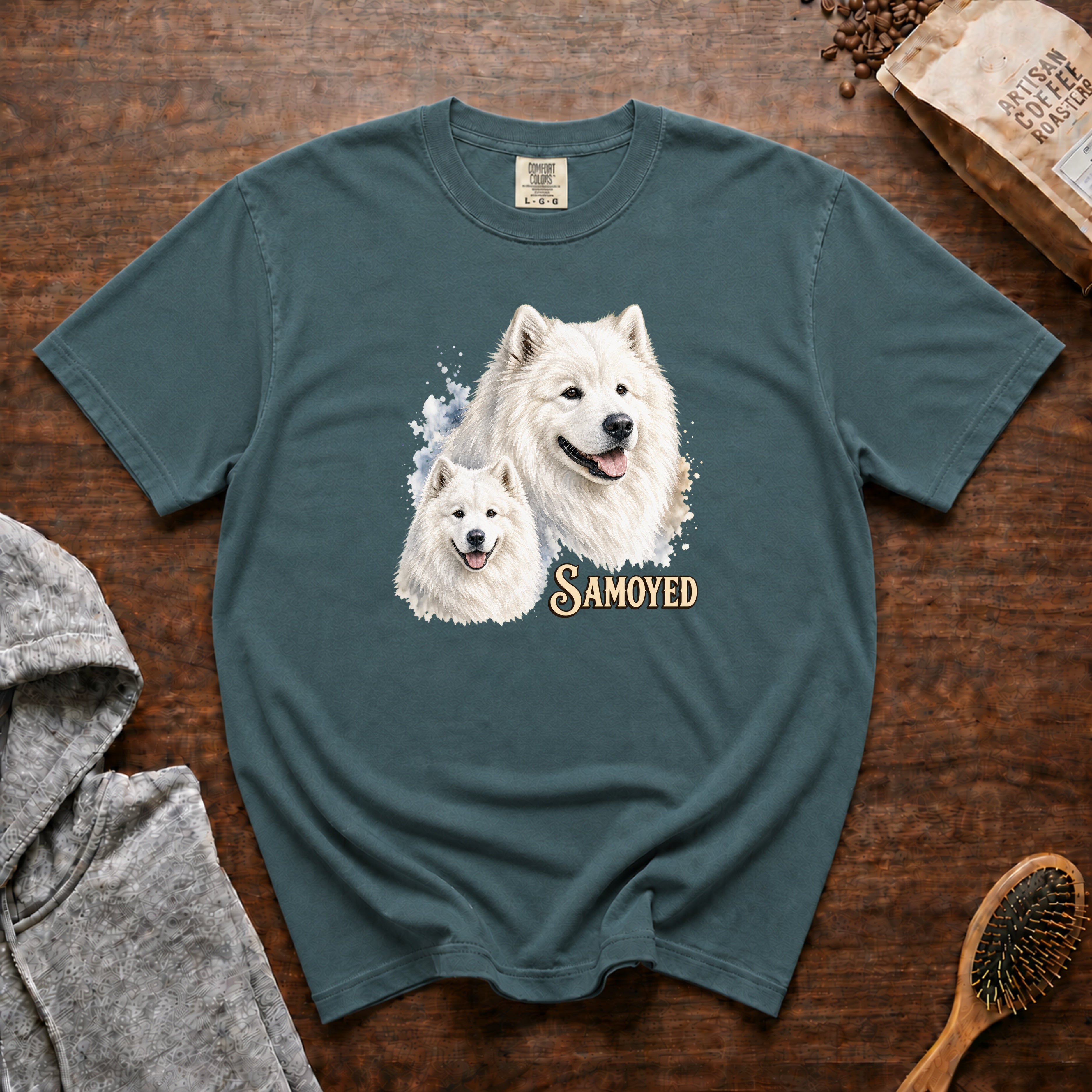 Samoyed T-Shirt — Blue Spruce