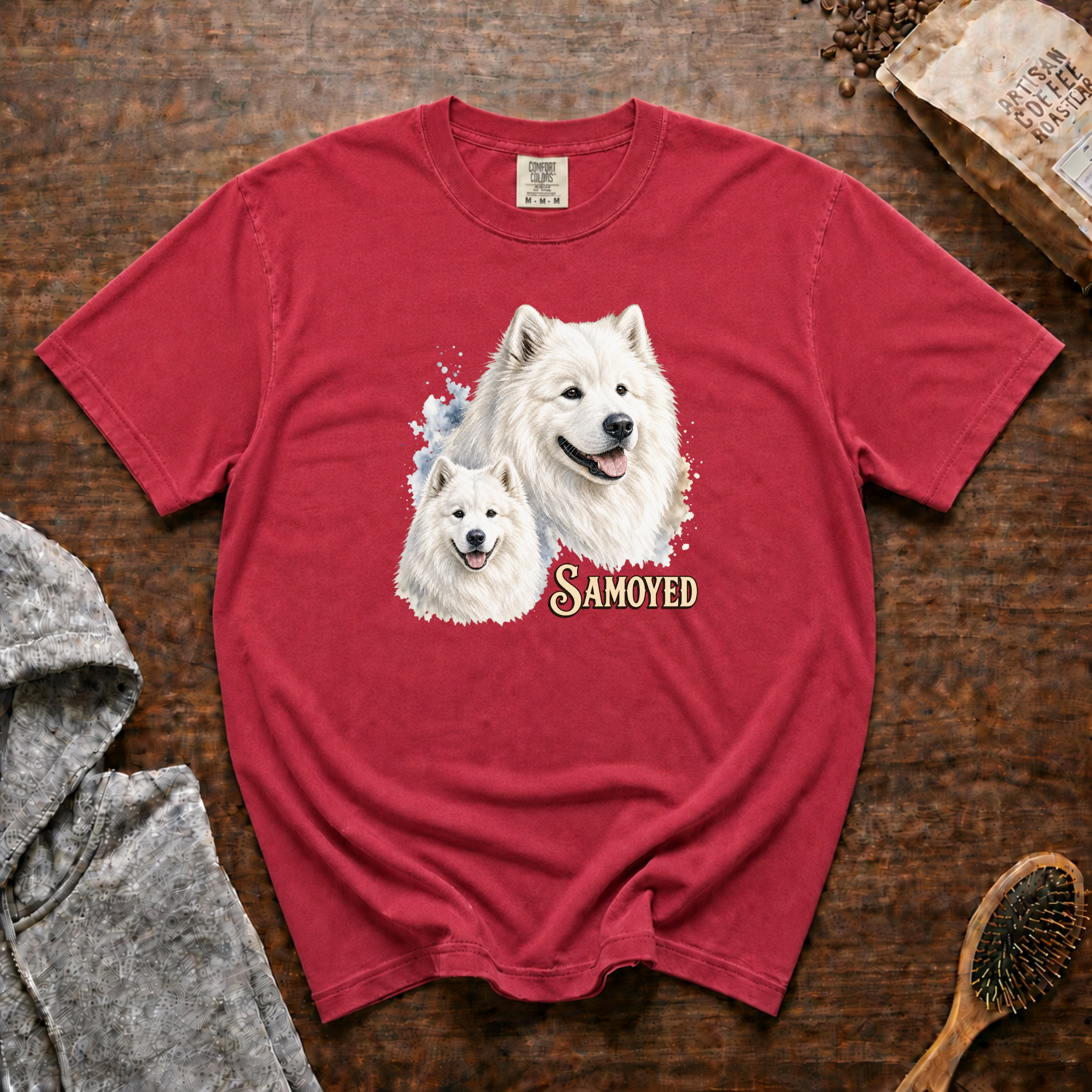Samoyed T-Shirt — Crimson