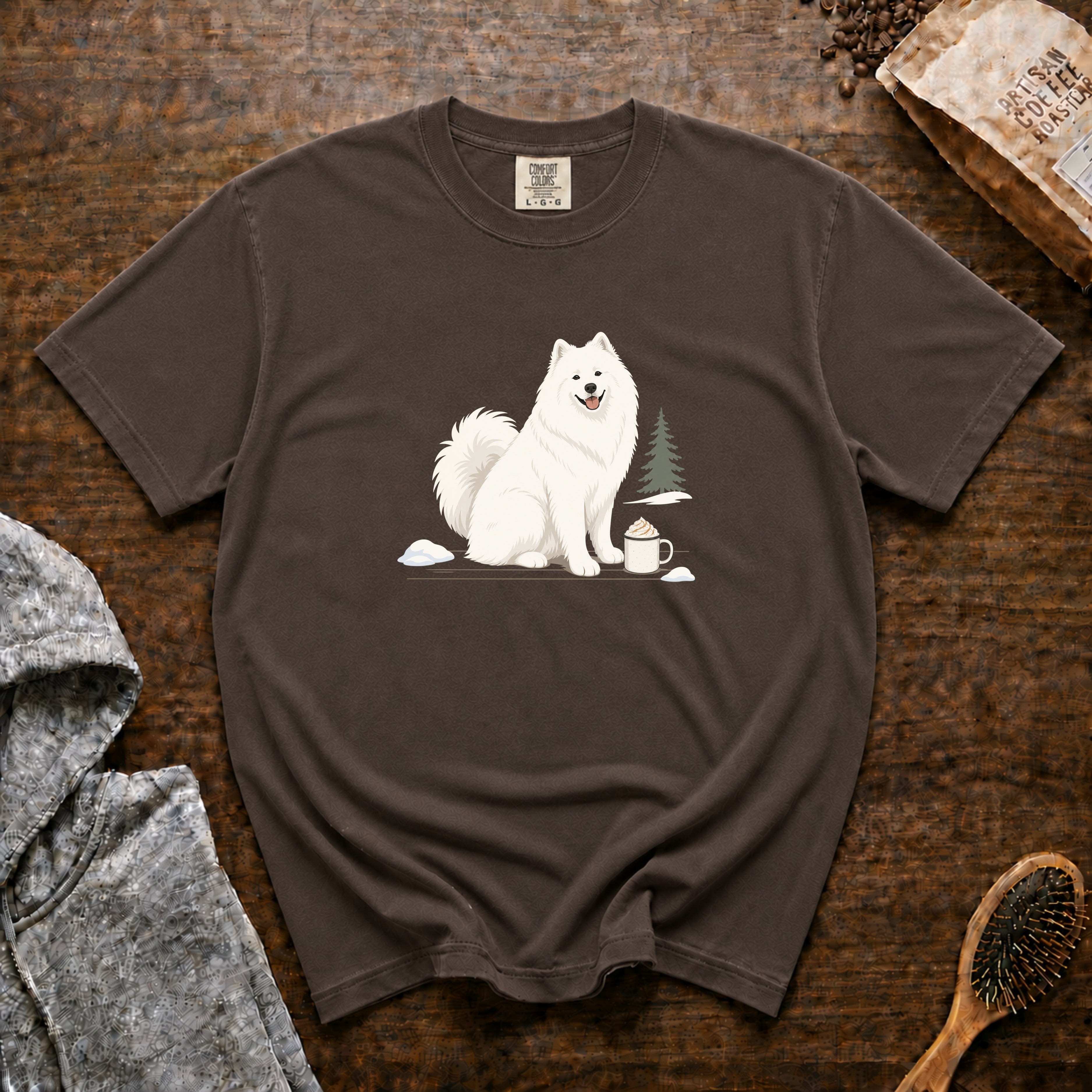 Samoyed T-Shirt — Espresso