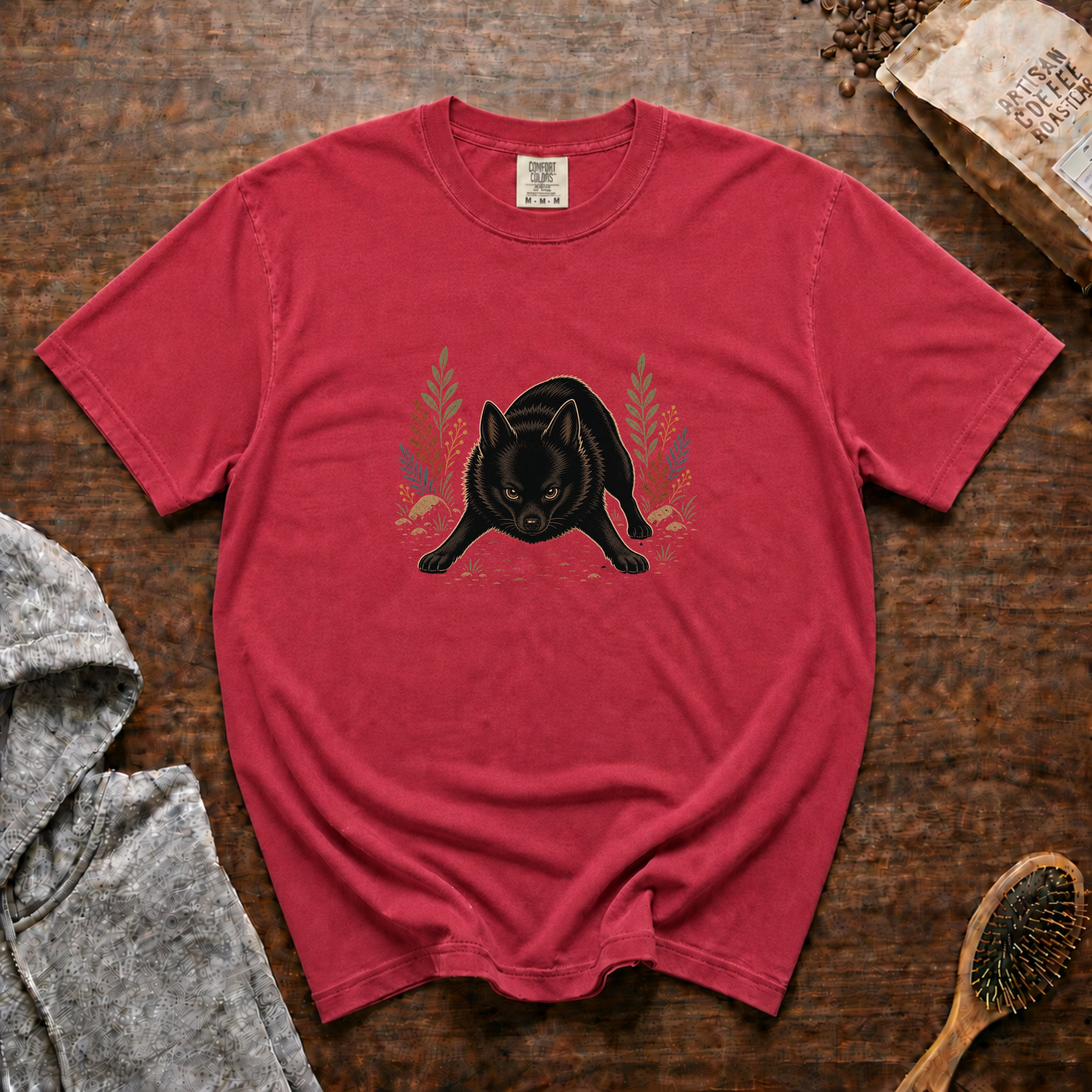 Schipperke T-Shirt — Crimson