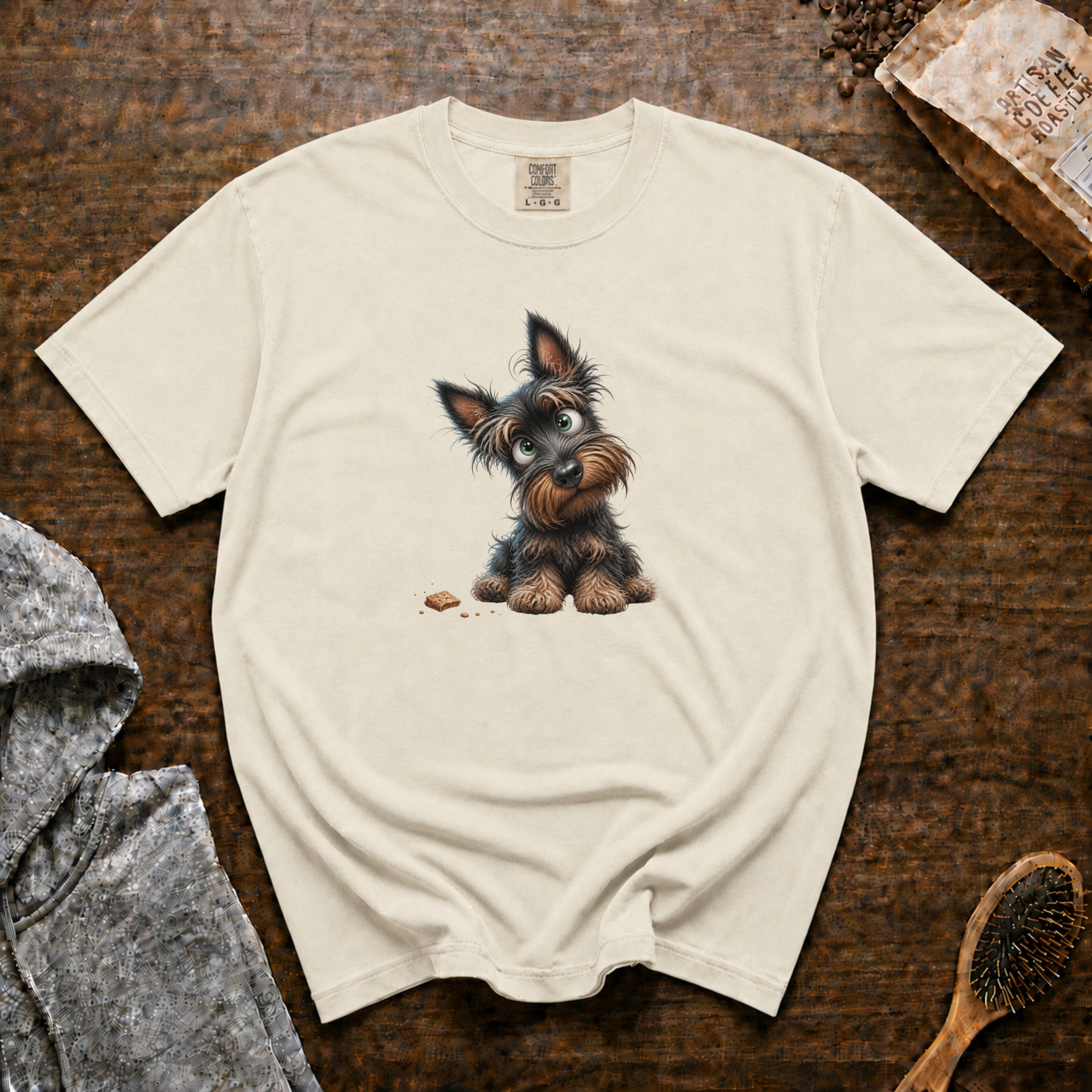 Scottish Terrier â Cookie Crumbs T-Shirt — Ivory
