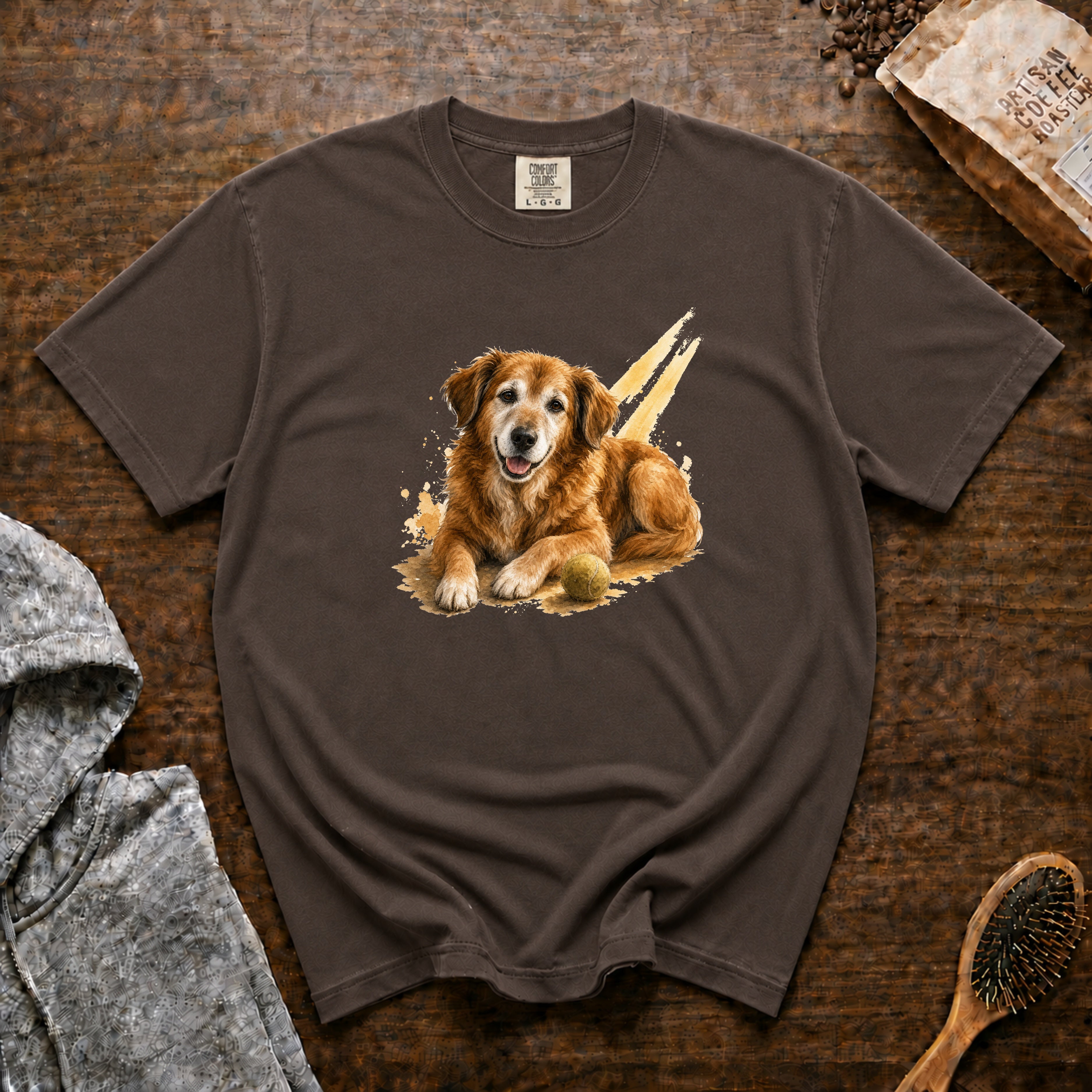 Senior Dog Sunshine T-Shirt — Espresso