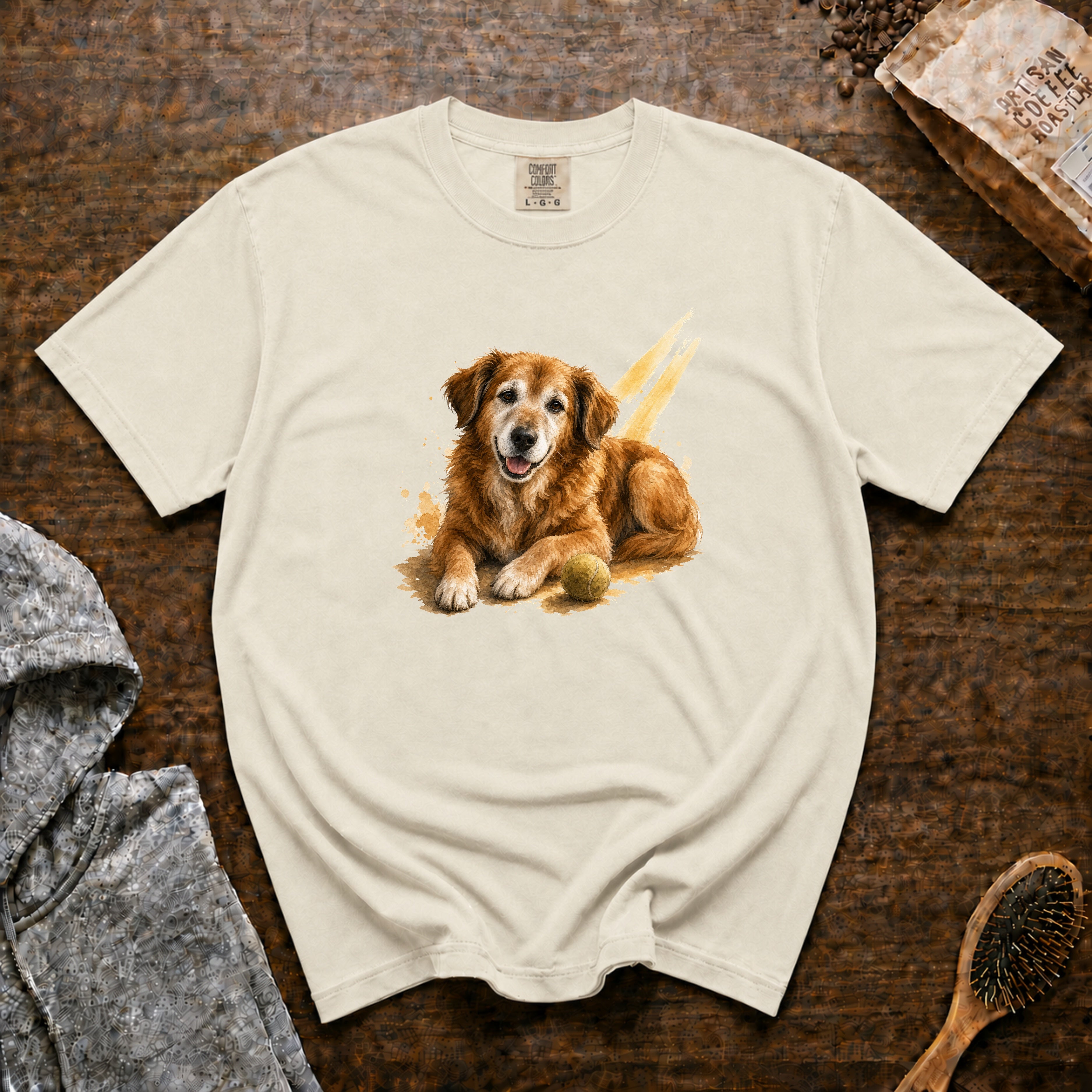 Senior Dog Sunshine T-Shirt — Ivory